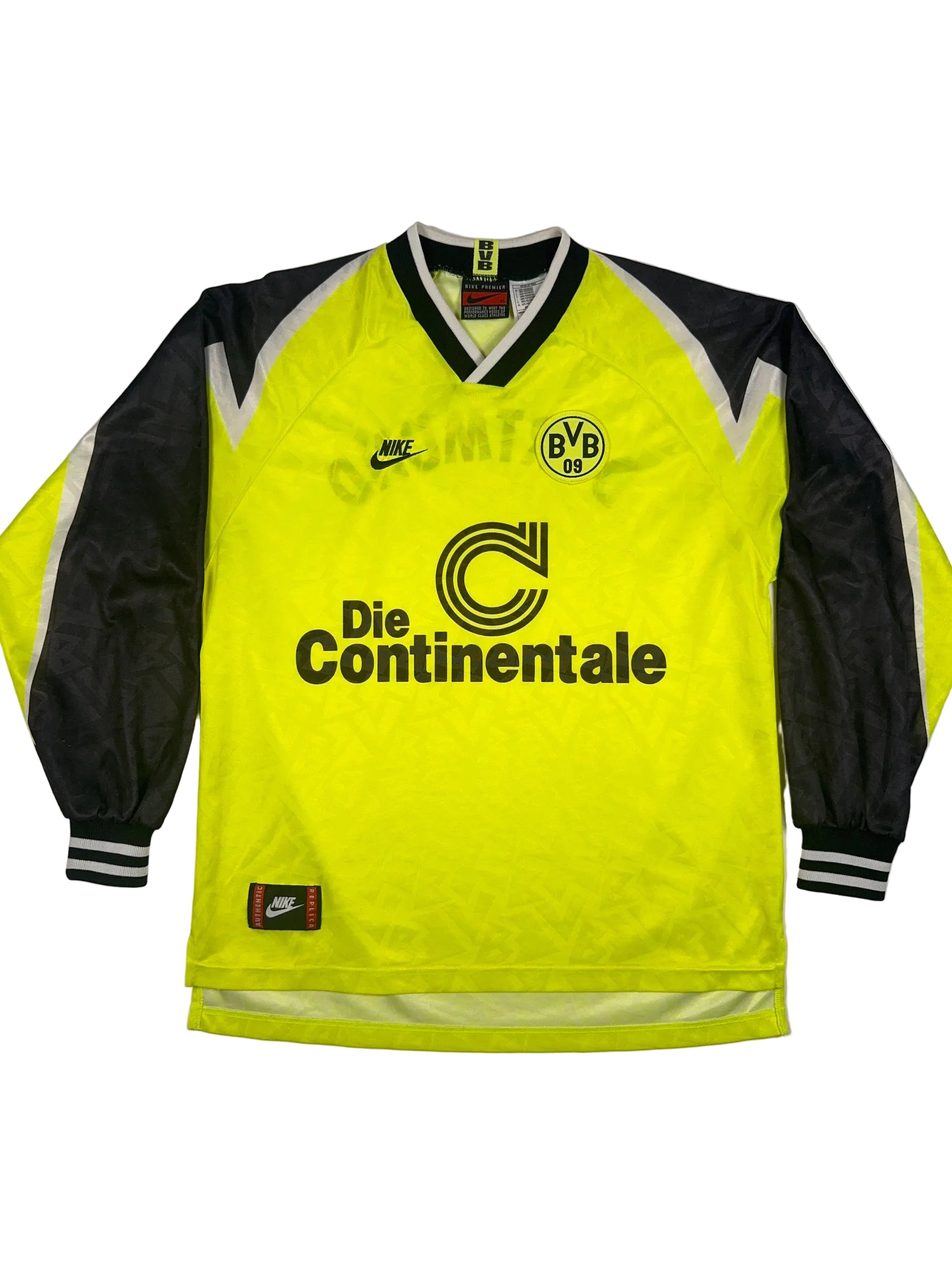 Borussia Dortmund 1995/96 Home Longsleeve Shirt - XL
