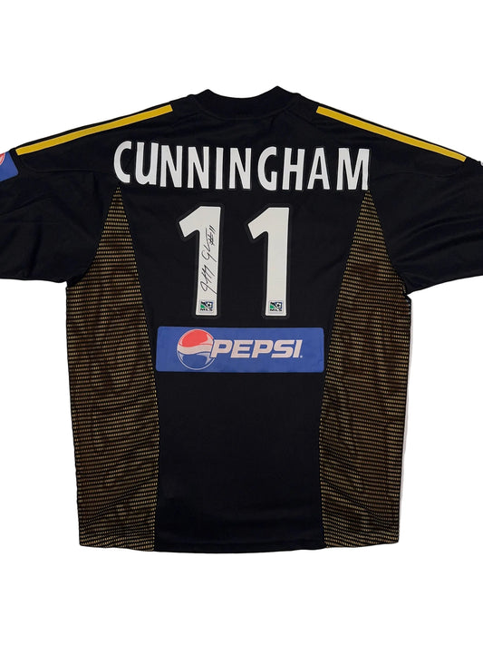Columbus Crew 2002/03 Jeff Cunningham #11 Signed Away Shirt - L