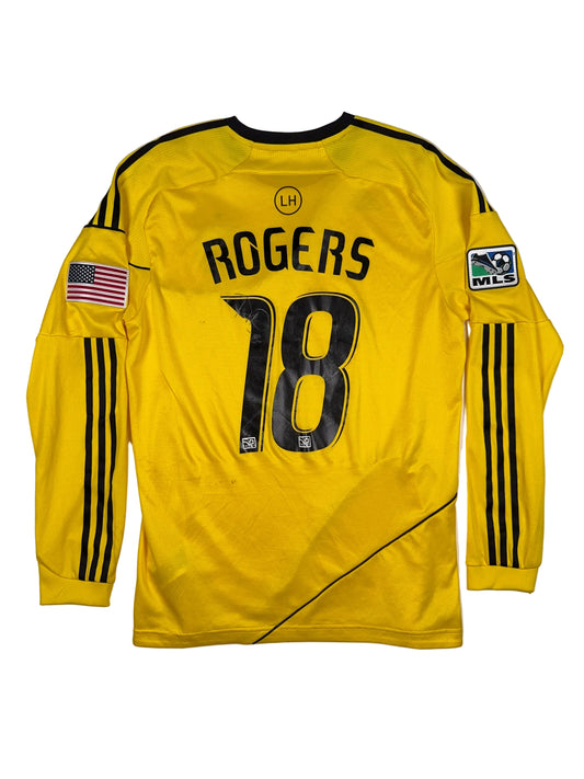 Columbus Crew 2010/11 Robbie Rogers #18 Matchworn & Signed Home Longsleeve Shirt - L