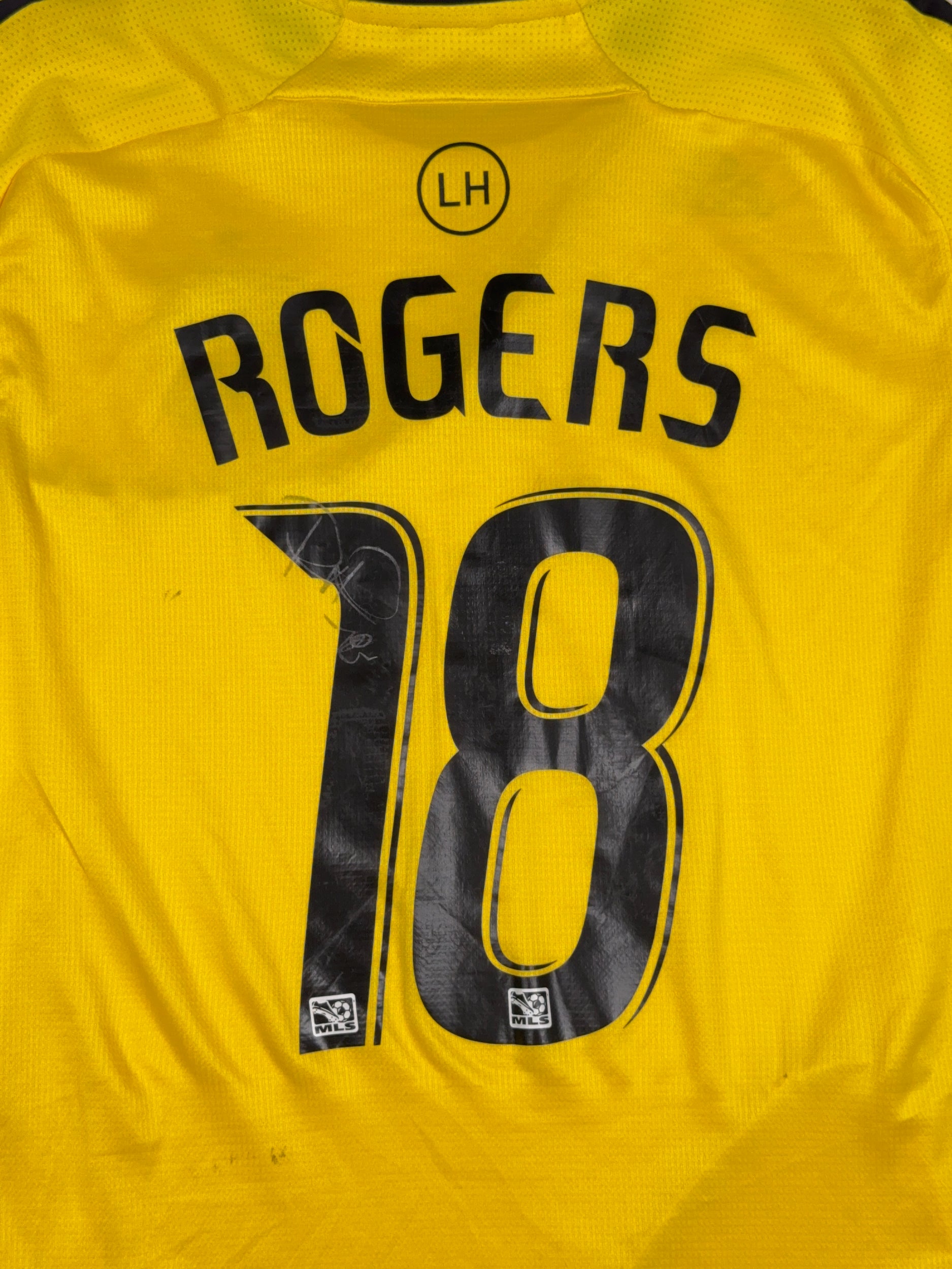 Columbus Crew 2010/11 Robbie Rogers #18 Matchworn & Signed Home Longsleeve Shirt - L
