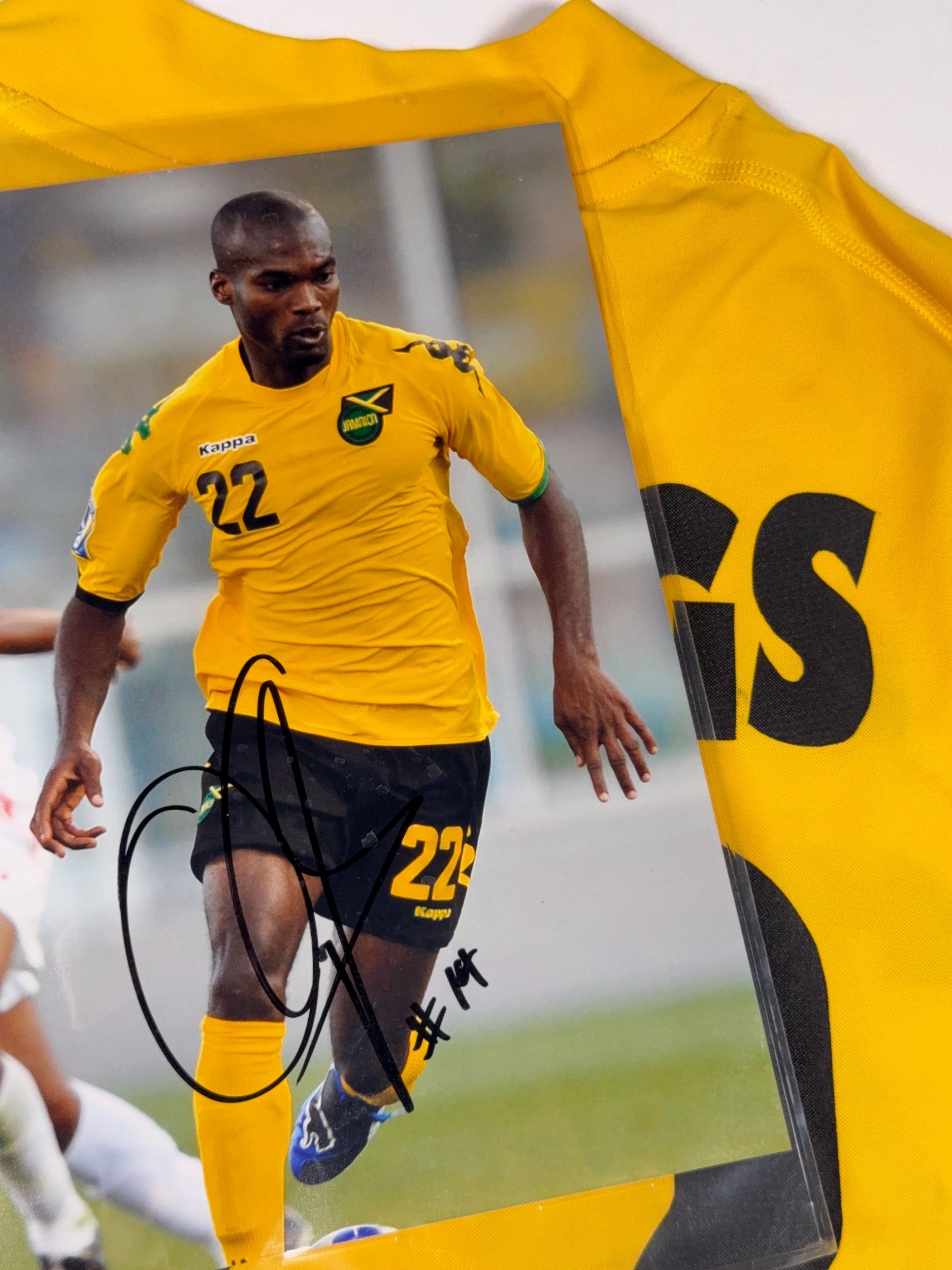 Jamaica 2009/10 Omar Cummings #22 Signed Matchworn Home Shirt