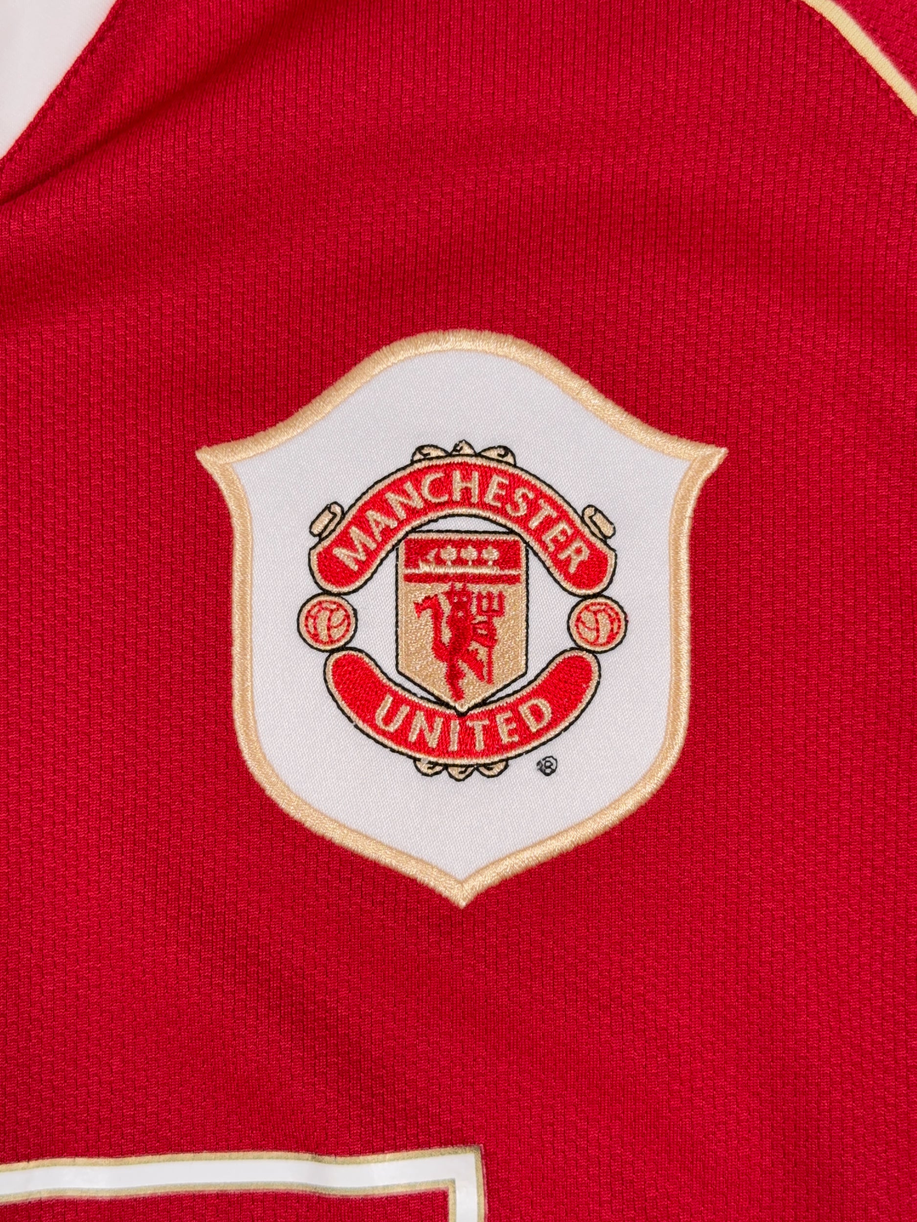 Manchester United 2006/07 Louis Saha #9 Longsleeve Home Shirt - M