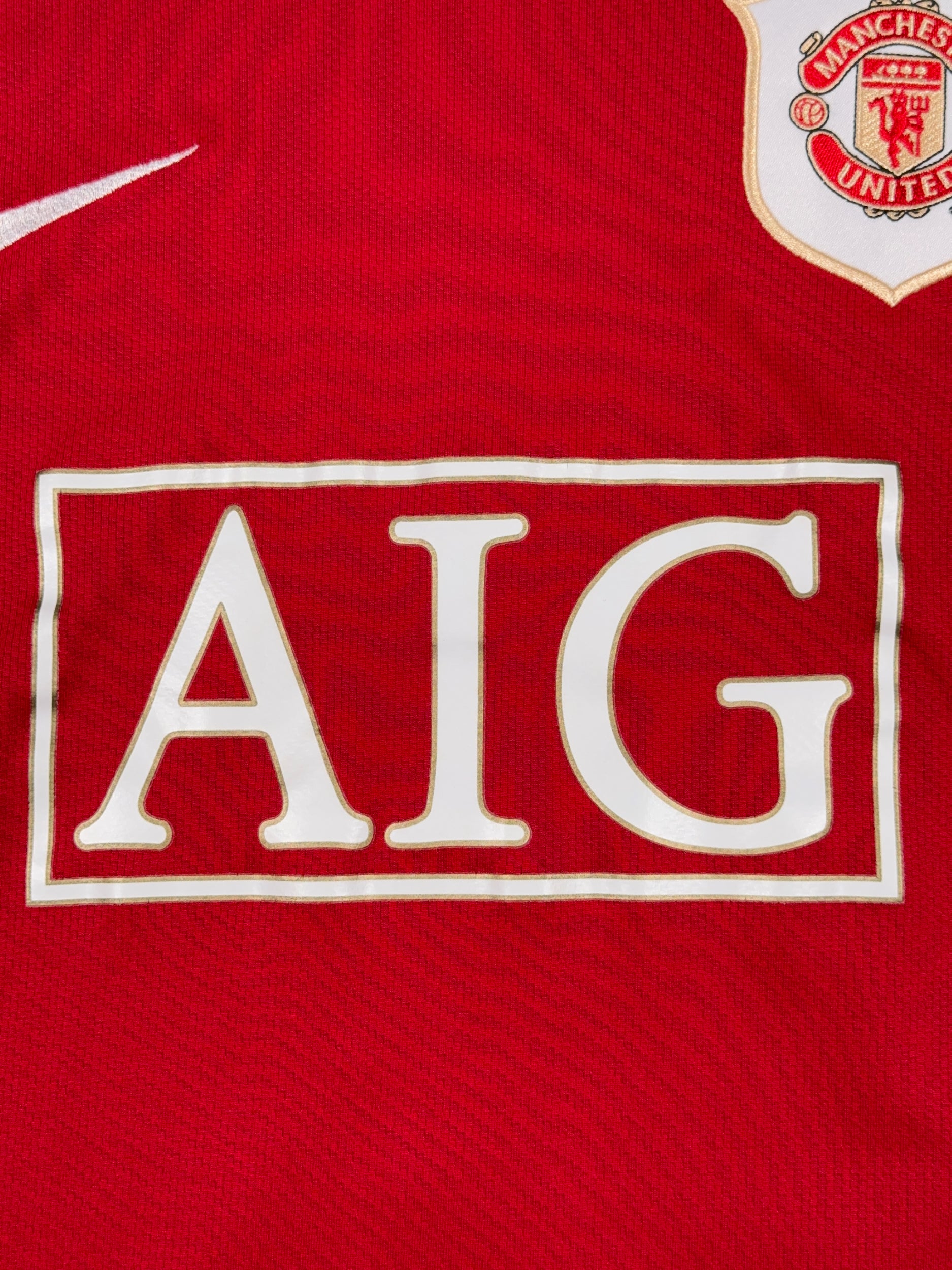Manchester United 2006/07 Louis Saha #9 Longsleeve Home Shirt - M
