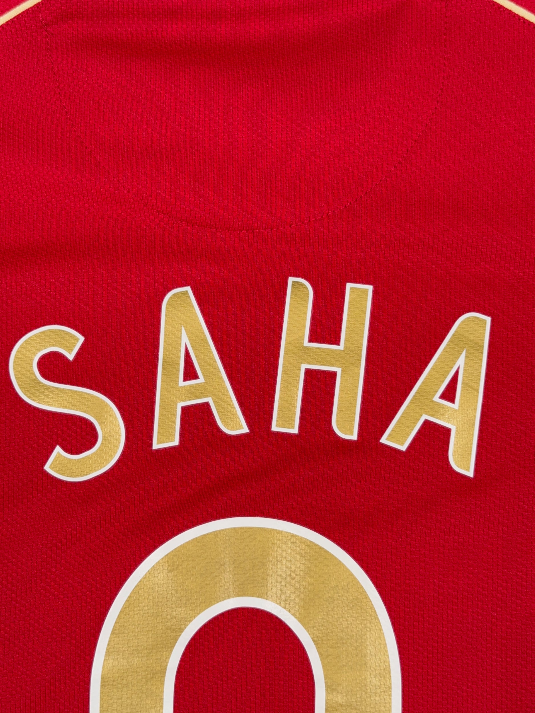 Manchester United 2006/07 Louis Saha #9 Longsleeve Home Shirt - M