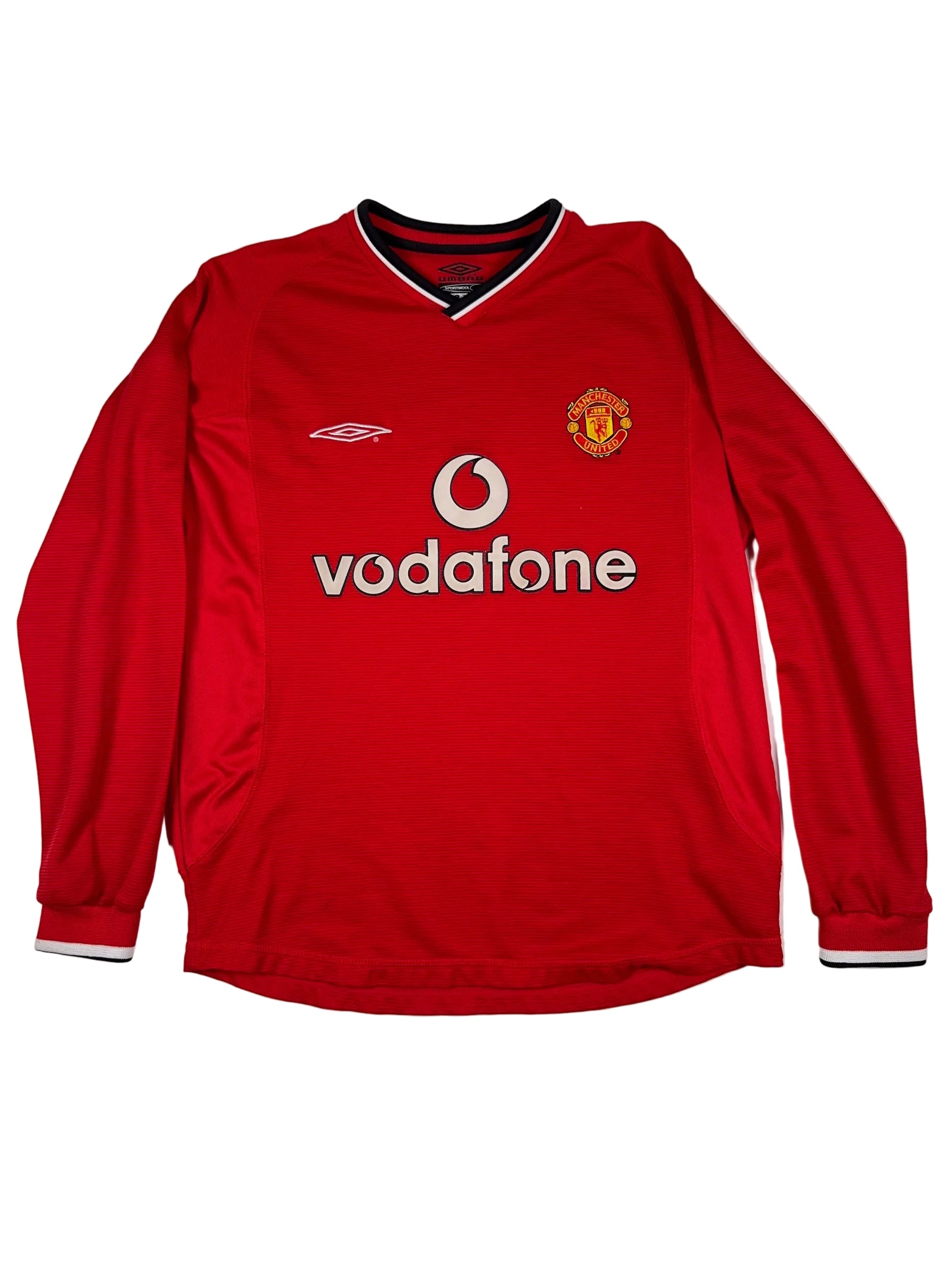 Manchester United 2000/02 Longsleeve Home Shirt - XS