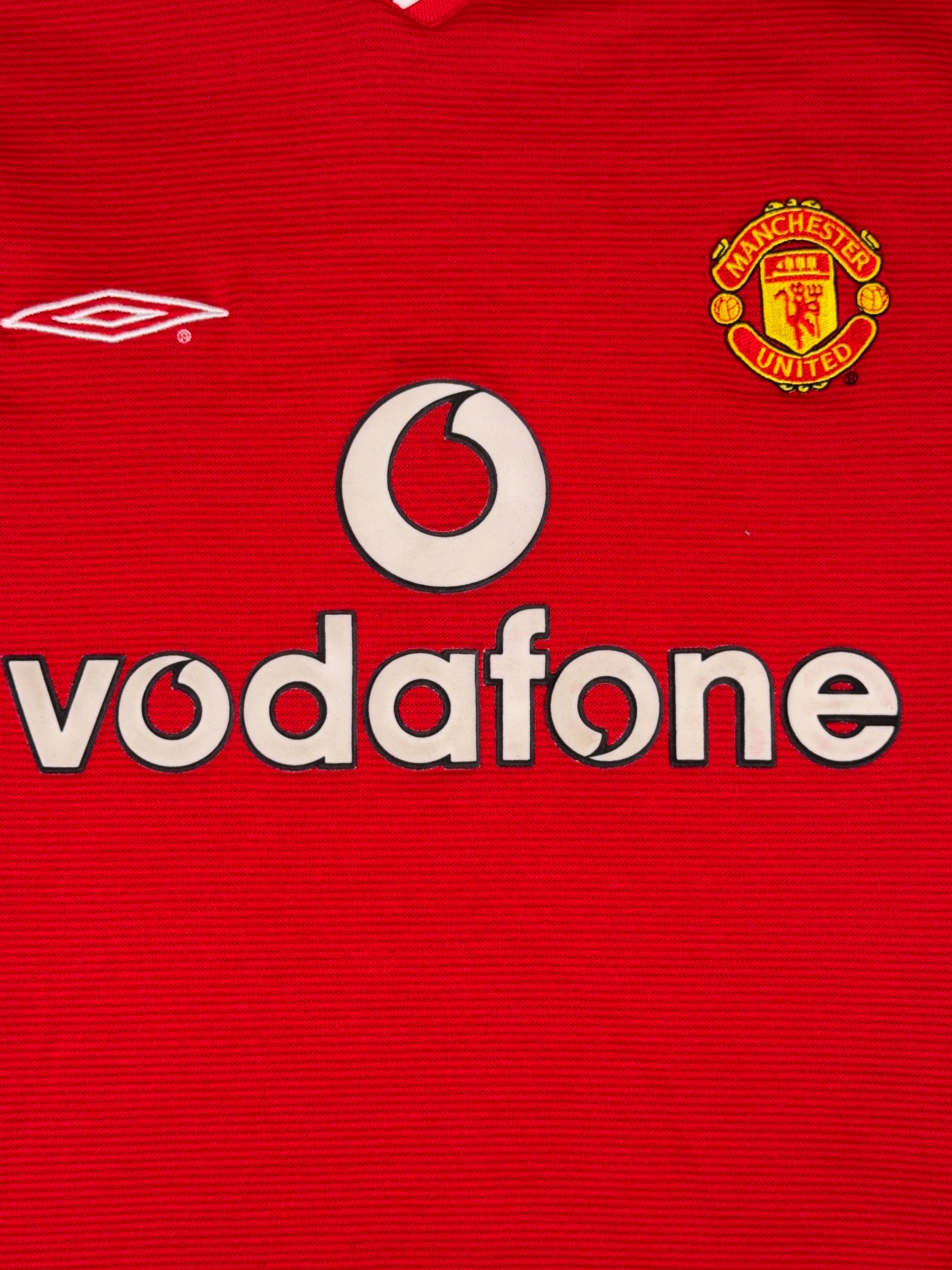 Manchester United 2000/02 Longsleeve Home Shirt - XS