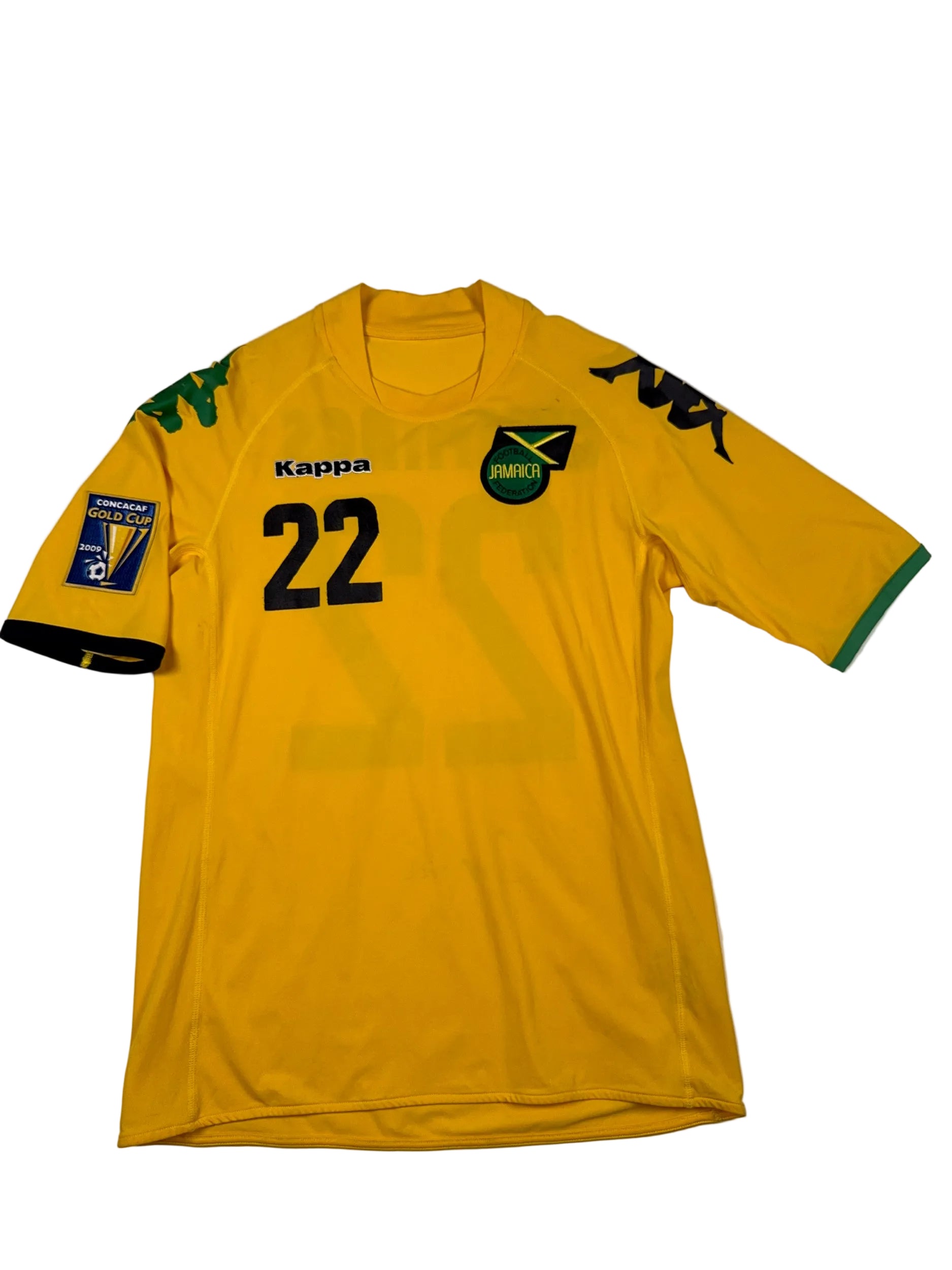 Jamaica 2009/10 Omar Cummings #22 Signed Matchworn Home Shirt