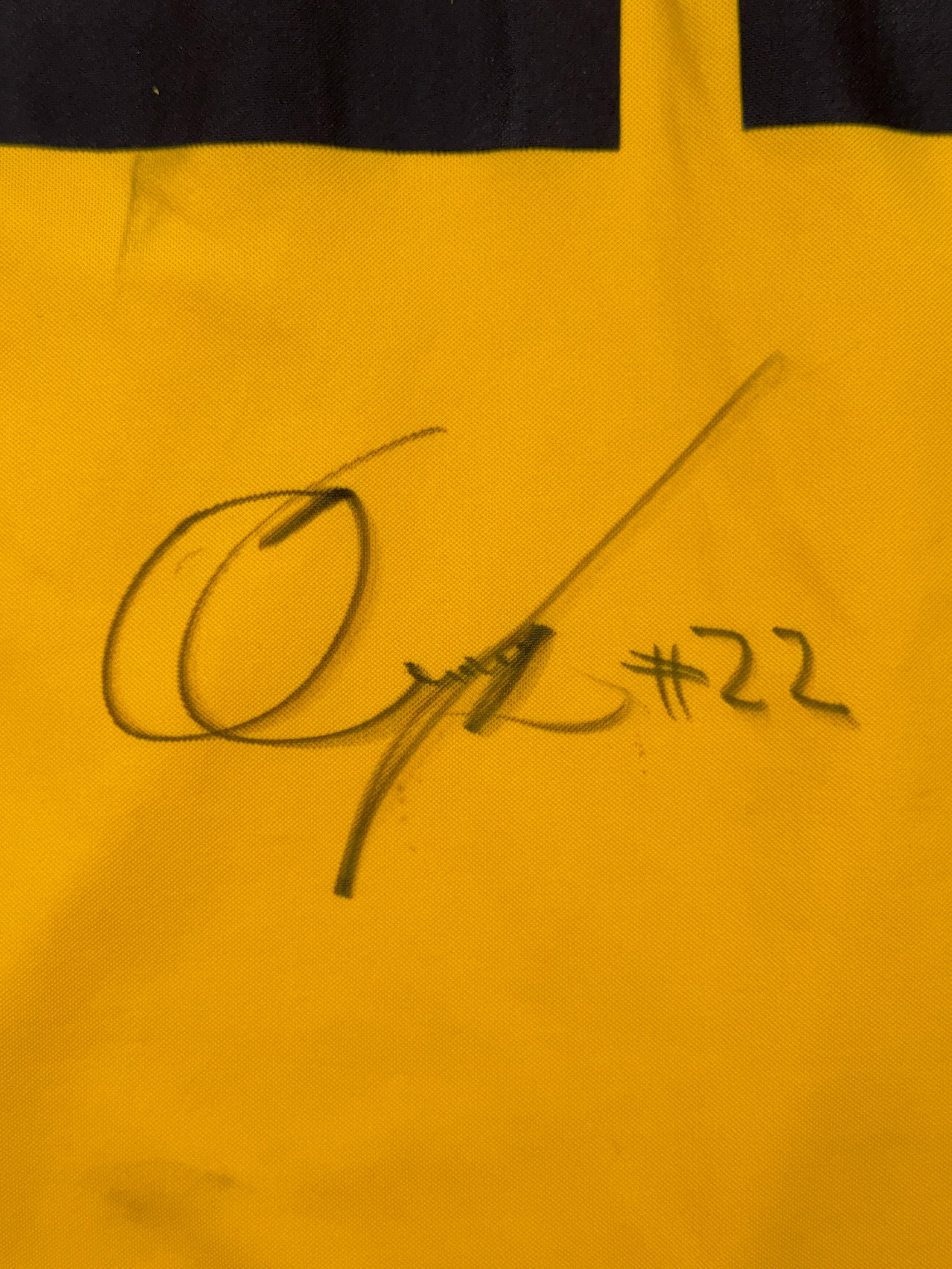 Jamaica 2009/10 Omar Cummings #22 Signed Matchworn Home Shirt