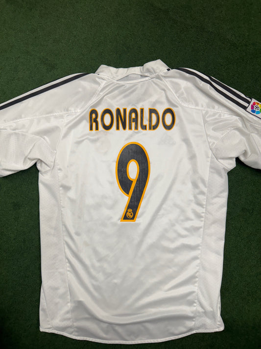 Real Madrid 2004 Ronaldo #9 Home Shirt - L