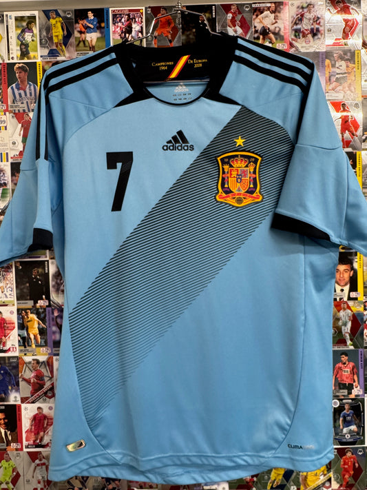 Spain 2012/14 David Villa #7 Away Shirt - L