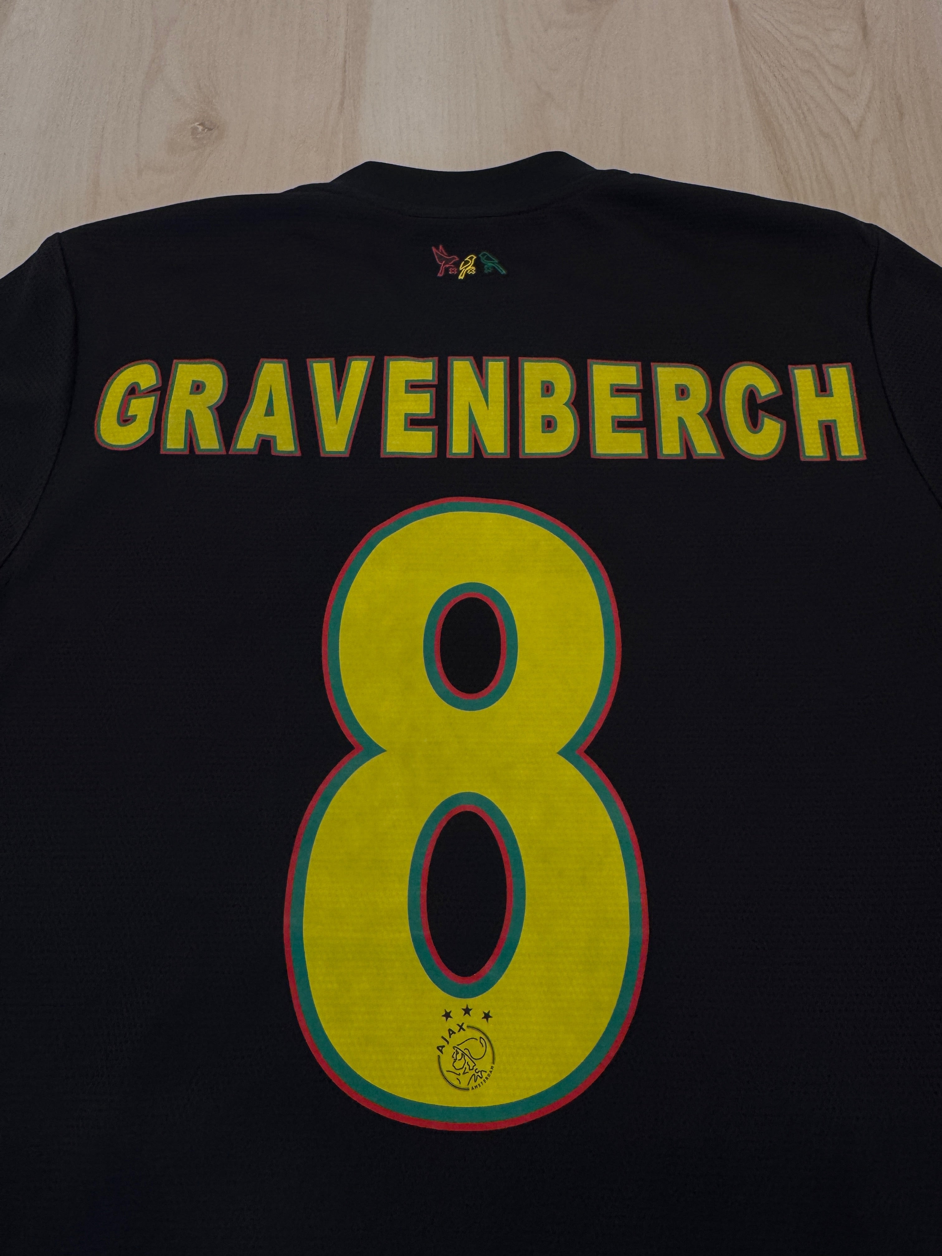 Ajax 2021 Ryan Gravenberch #8 Away Shirt w/ Patches | Retro Screamers
