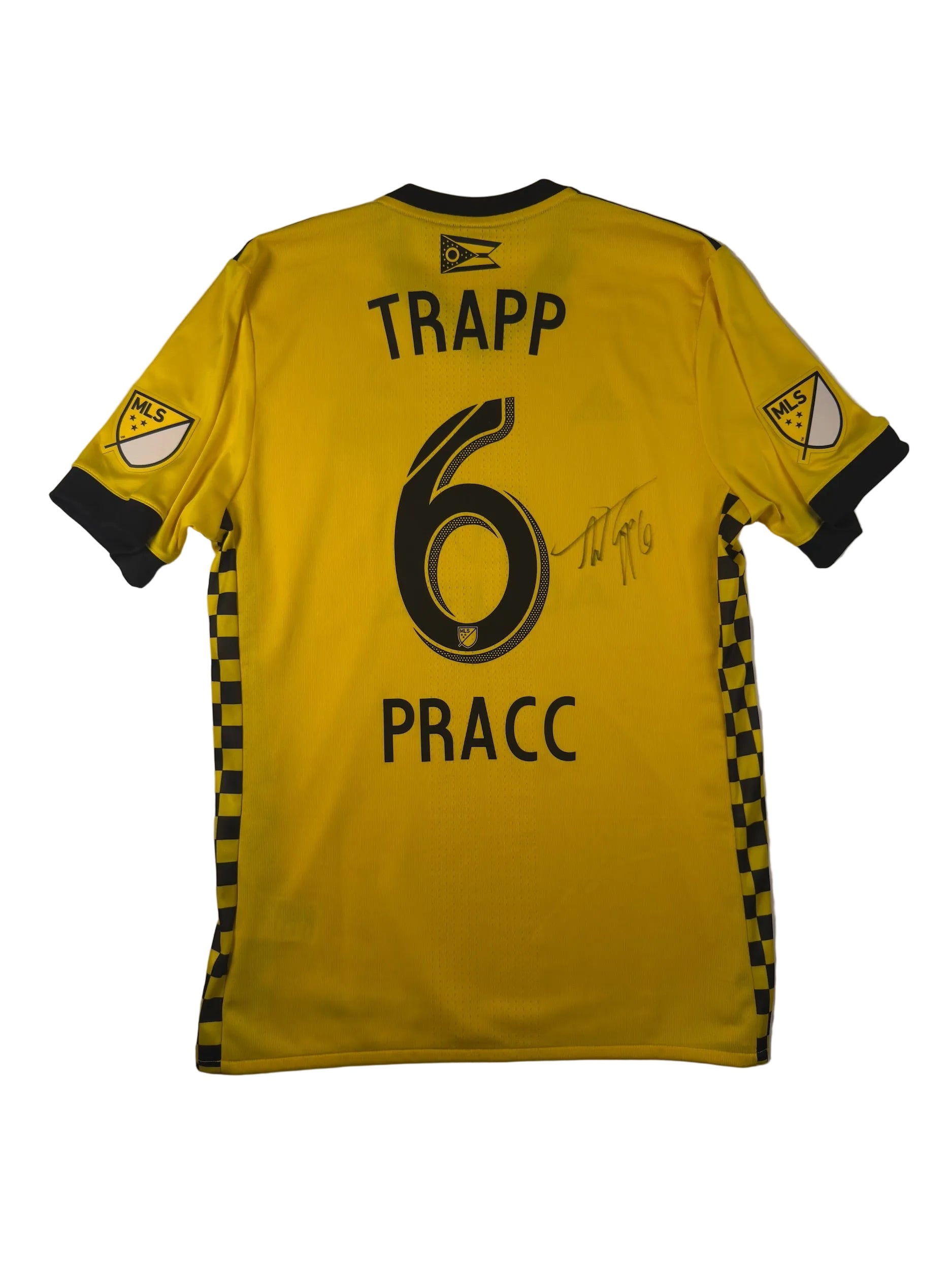 Columbus Crew 2017/19 Signed Will Trapp #6 PRACC Home Shirt - L