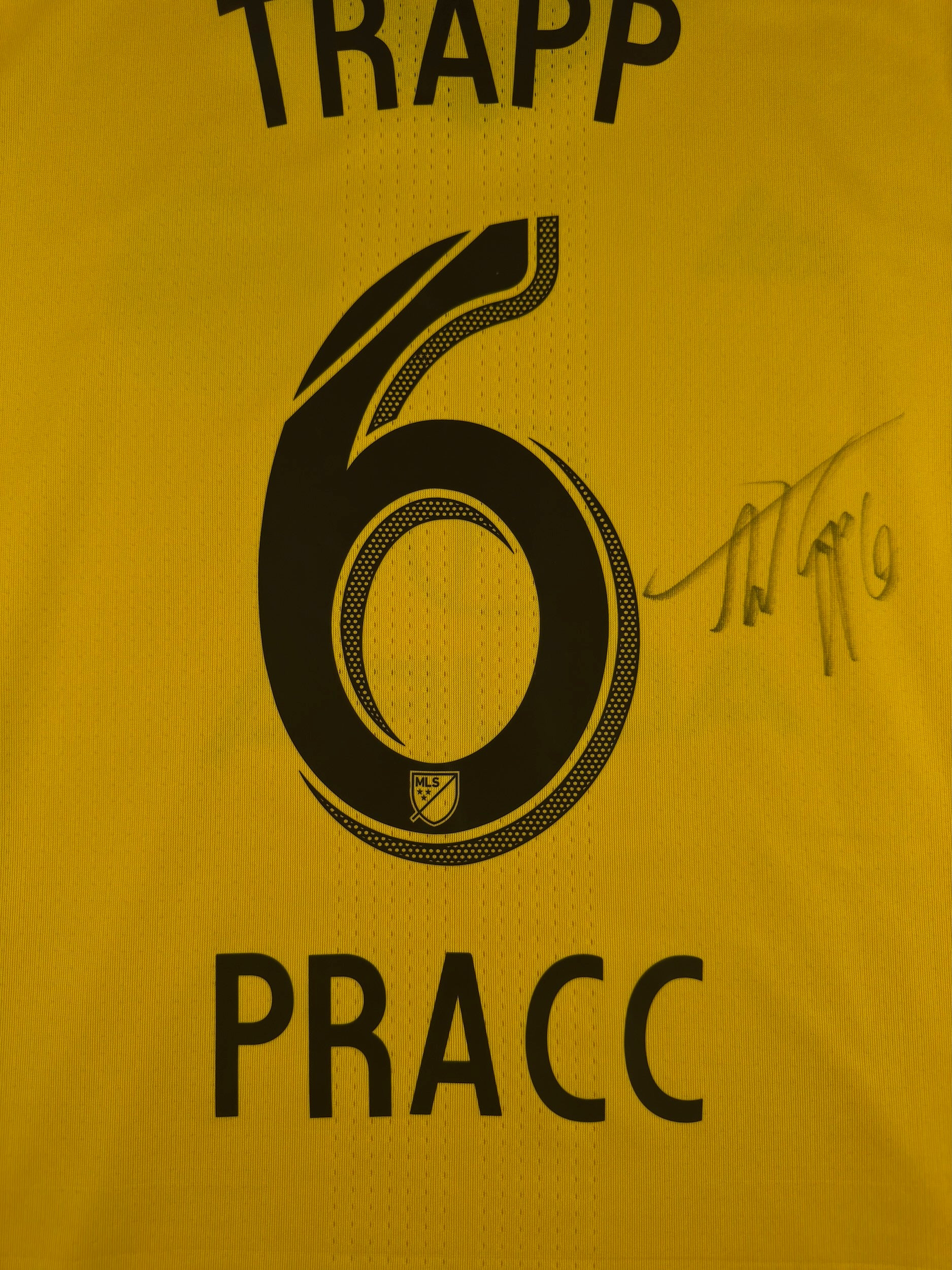 Columbus Crew 2017/19 Unterschriebenes Will Trapp #6 PRACC Heimtrikot - L