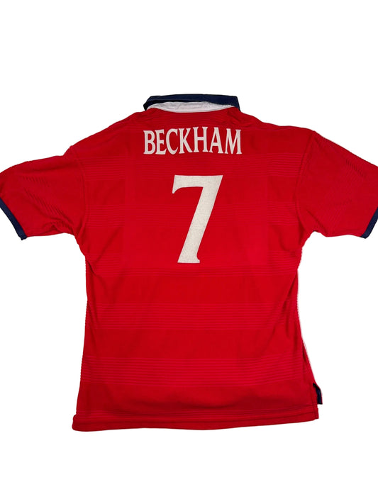 England 1999/01 David Beckham #7 Away Shirt - L