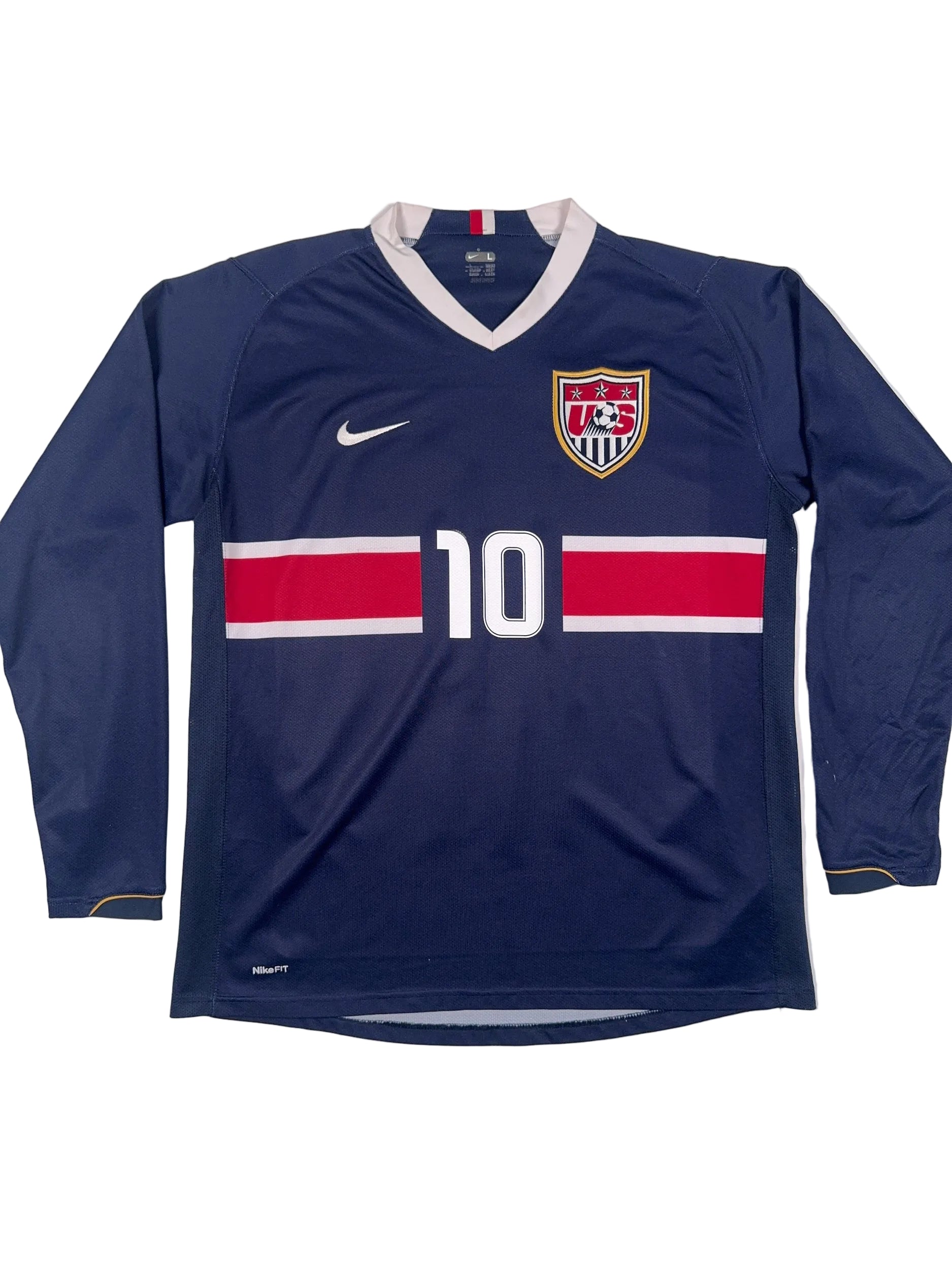 USA USMNT 2006/07 Landon Donovan #10 Longsleeve Away Shirt - L