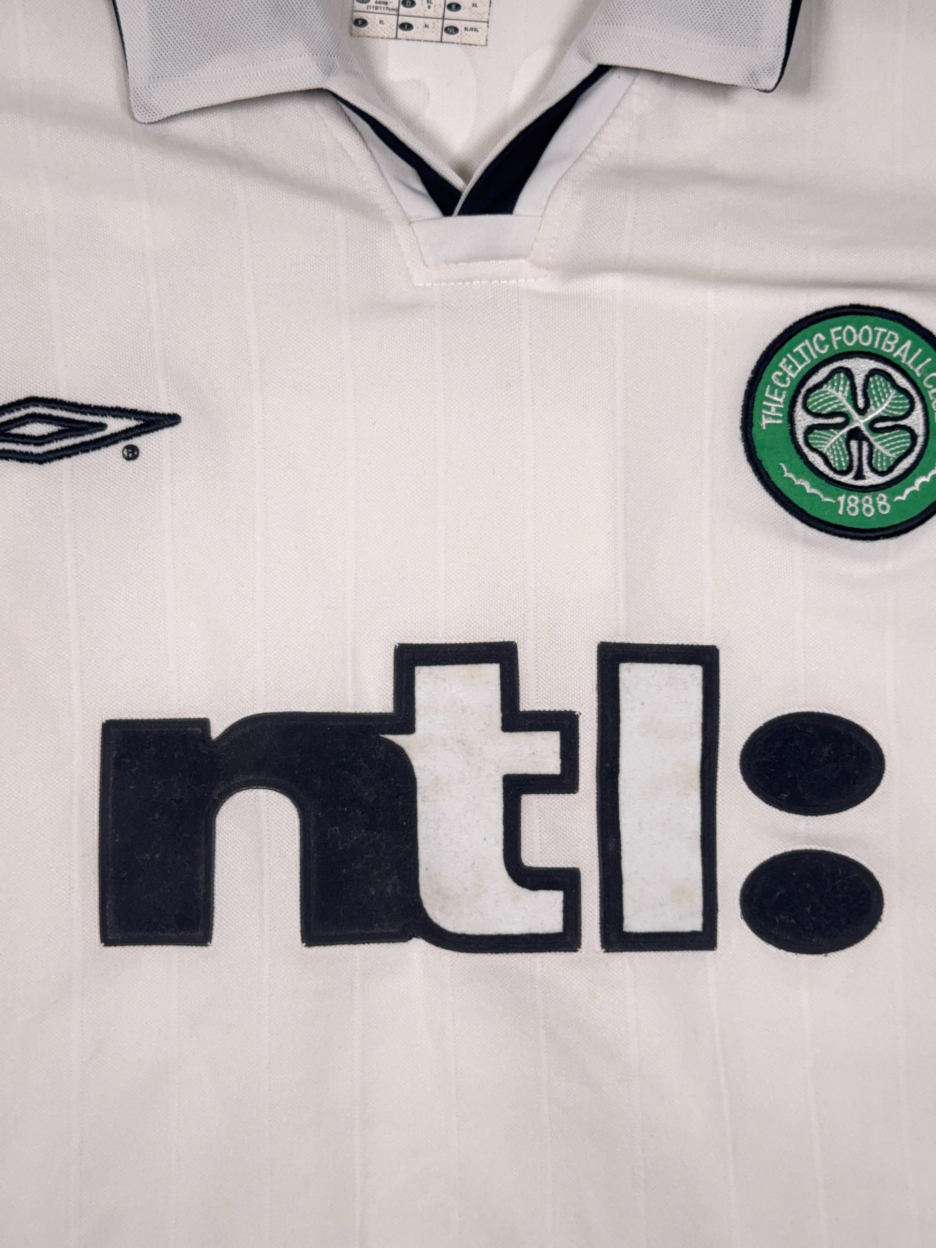 Celtic 2000/01 Henrik Larsson #7 Away Shirt - XL