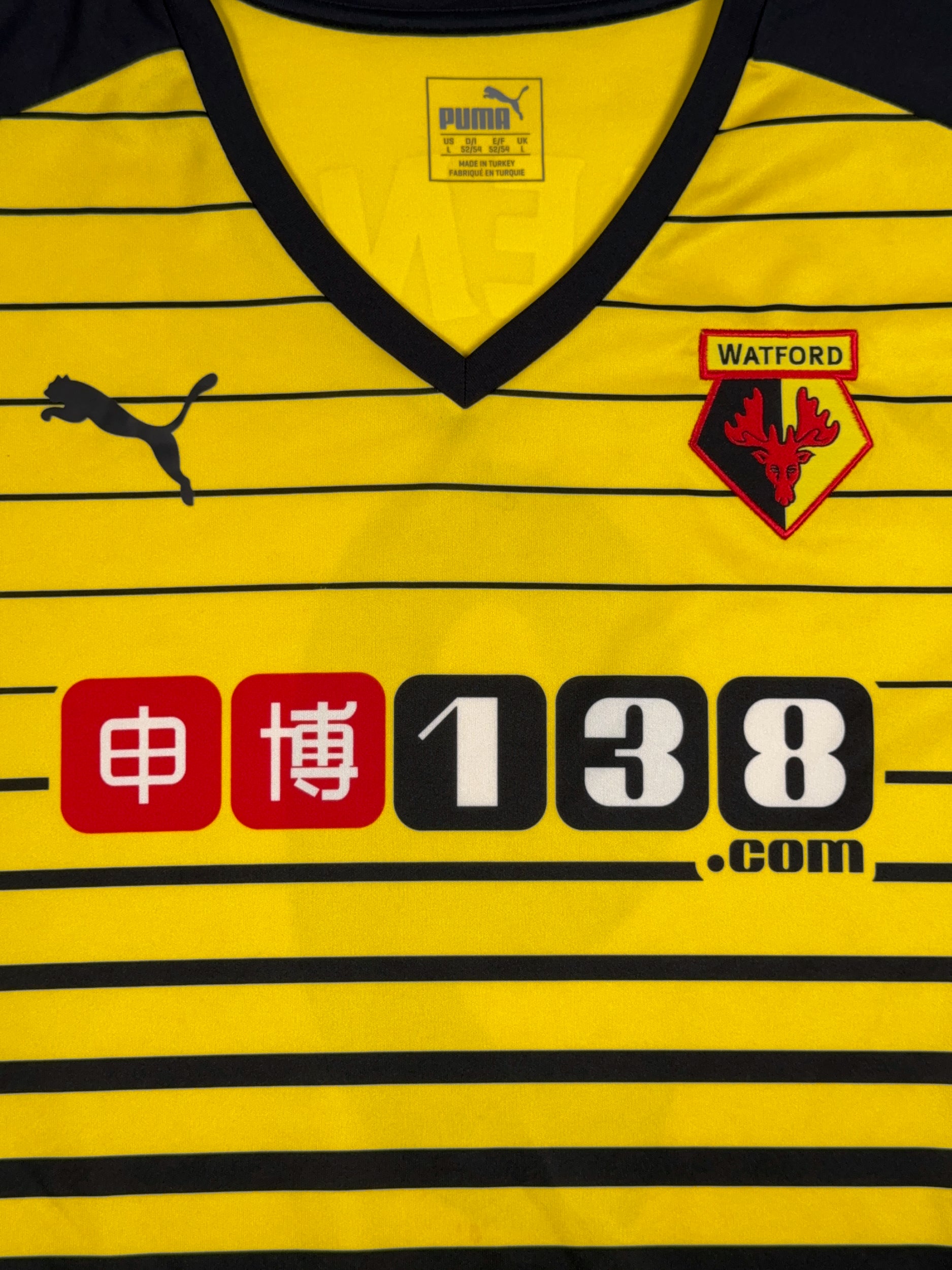Watford 2015/16 Troy Deeney #9 Home Shirt - L