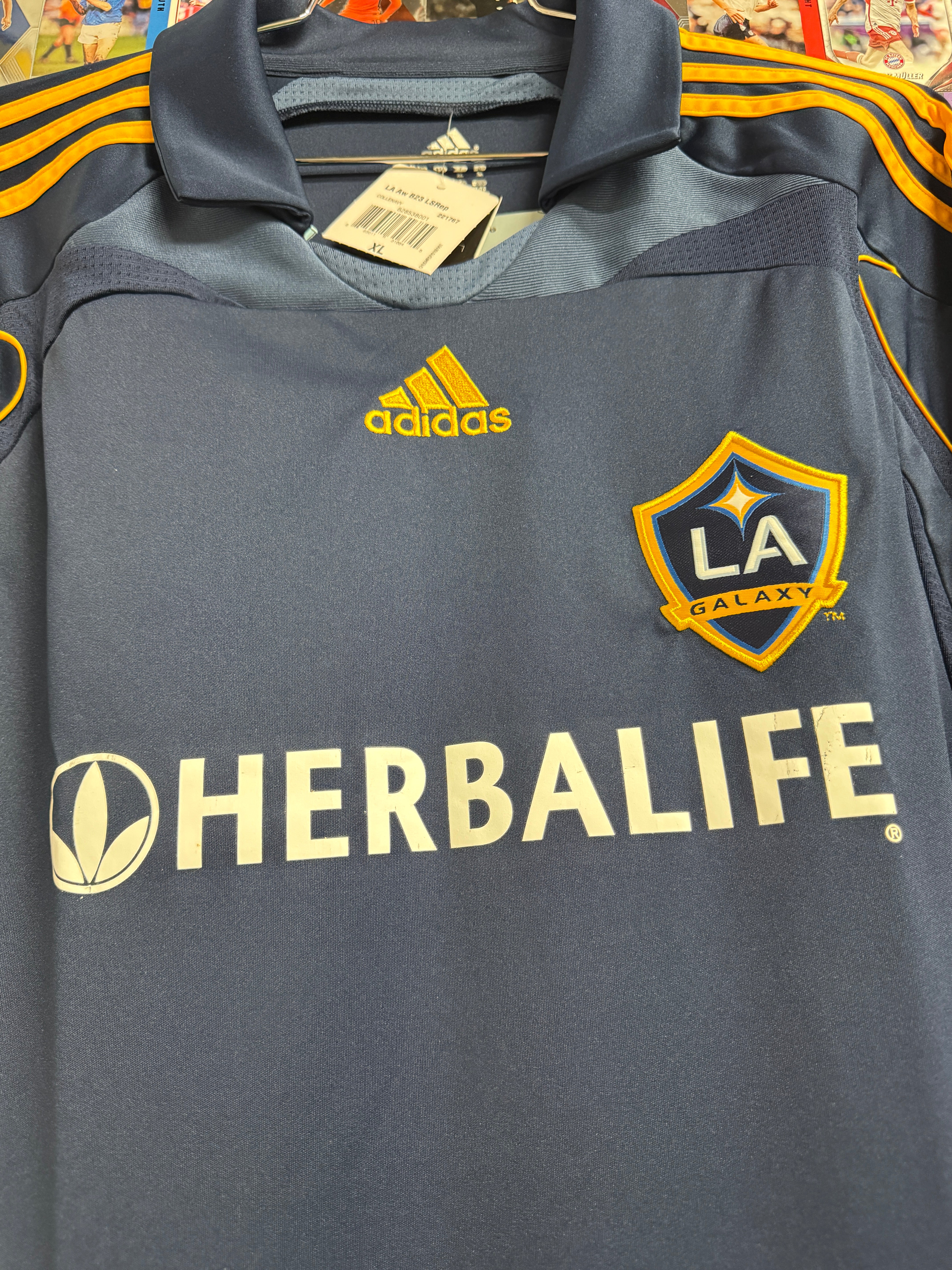 LA Galaxy 2007/08 David Beckham #23 Longsleeve Away Shirt | Retro Screamers