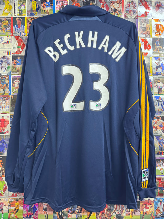 LA Galaxy 2007/08 David Beckham #23 Longsleeve Away Shirt | Retro Screamers