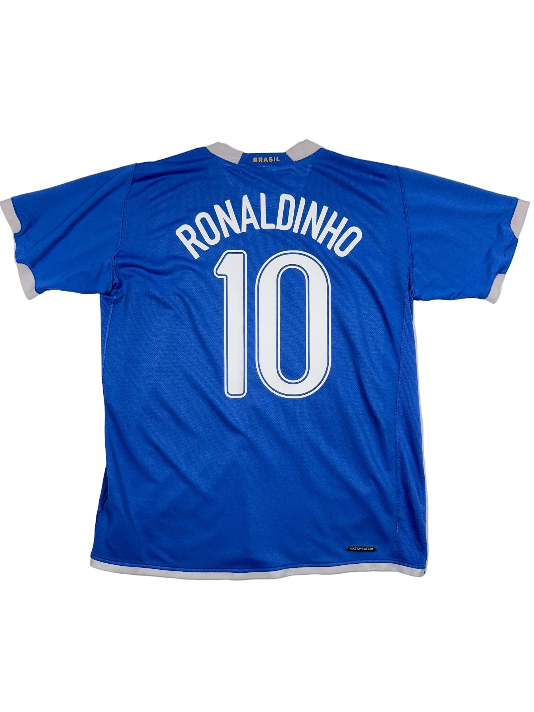 Brazil 2006/07 Ronaldinho #10 Away Shirt - L