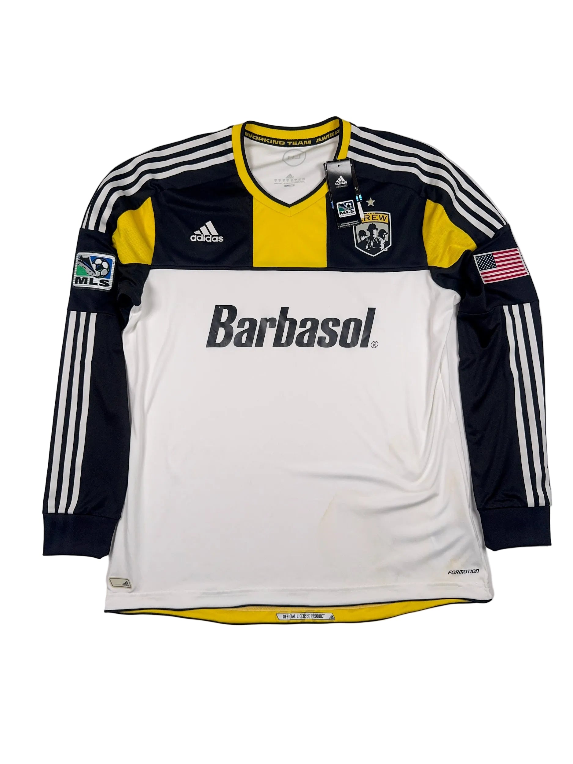 Auction: Columbus Crew 2012/14 Longsleeve Player Spec Away Shirt with original tags - XL