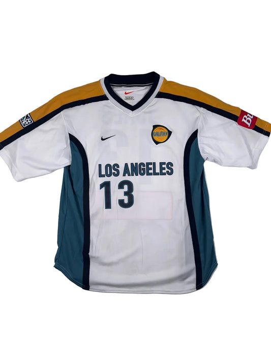 LA Galaxy 2000/02 Cobi Jones Match Prepared Home Shirt - L