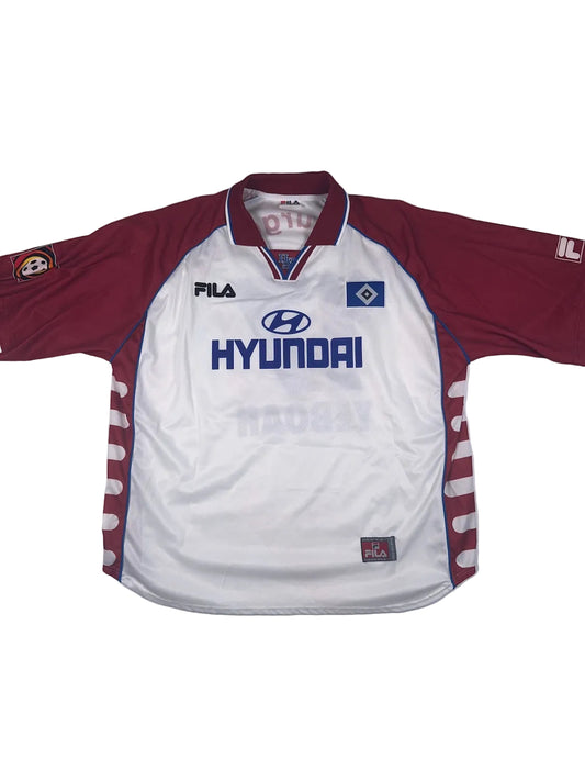 Hamburg SV 1999/00 Tony Yeboah #17 Match Prepared Home Shirt - XL