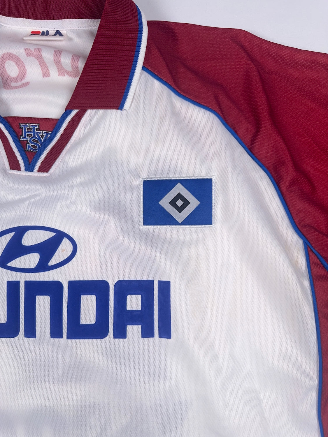 Hamburg SV 1999/00 Tony Yeboah #17 Match Prepared Home Shirt - XL