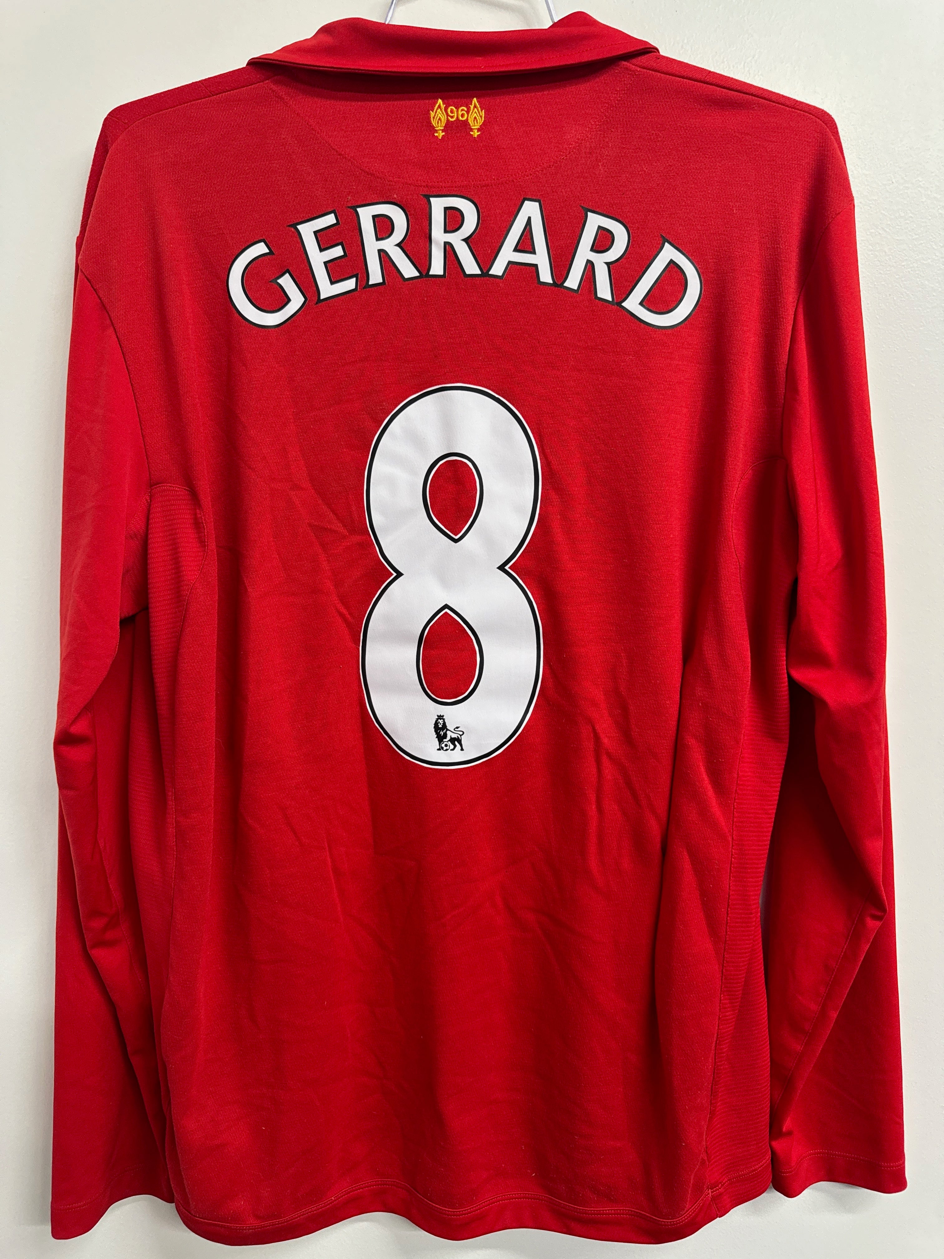 Liverpool 2015 Gerrard #8 Home Longsleeve Shirt - XL