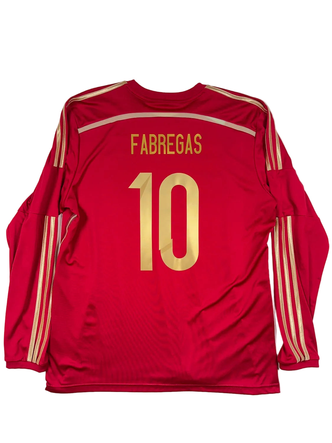 Spain 2014/15 Cesc Fabregas #10 Home Longsleeve Shirt - XL