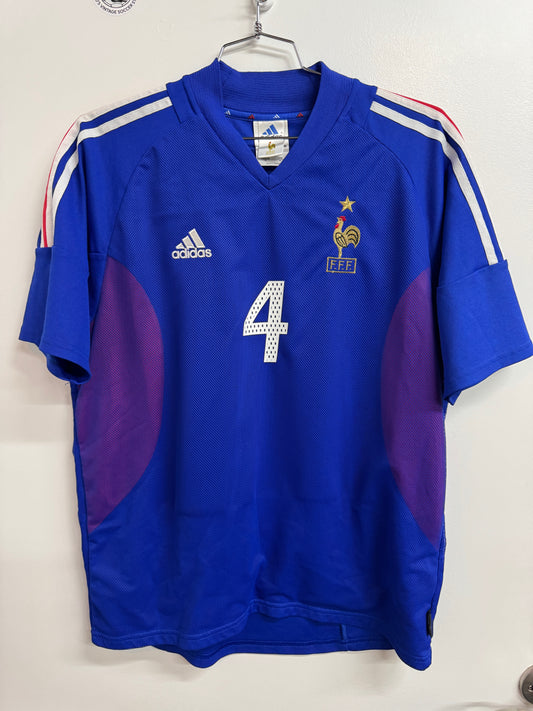 France 2002 Vieira #4 Home Shirt - L
