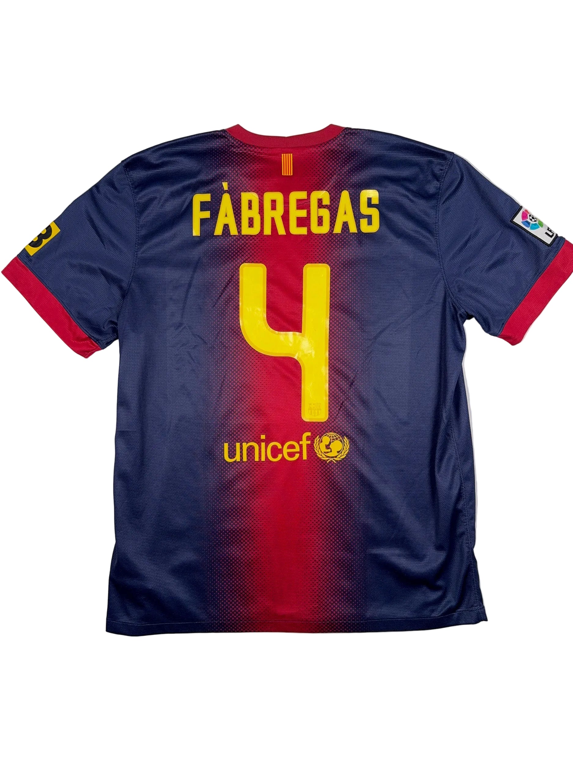 Barcelona 2012/13 Cesc Fabregas #4 Home Shirt - XL