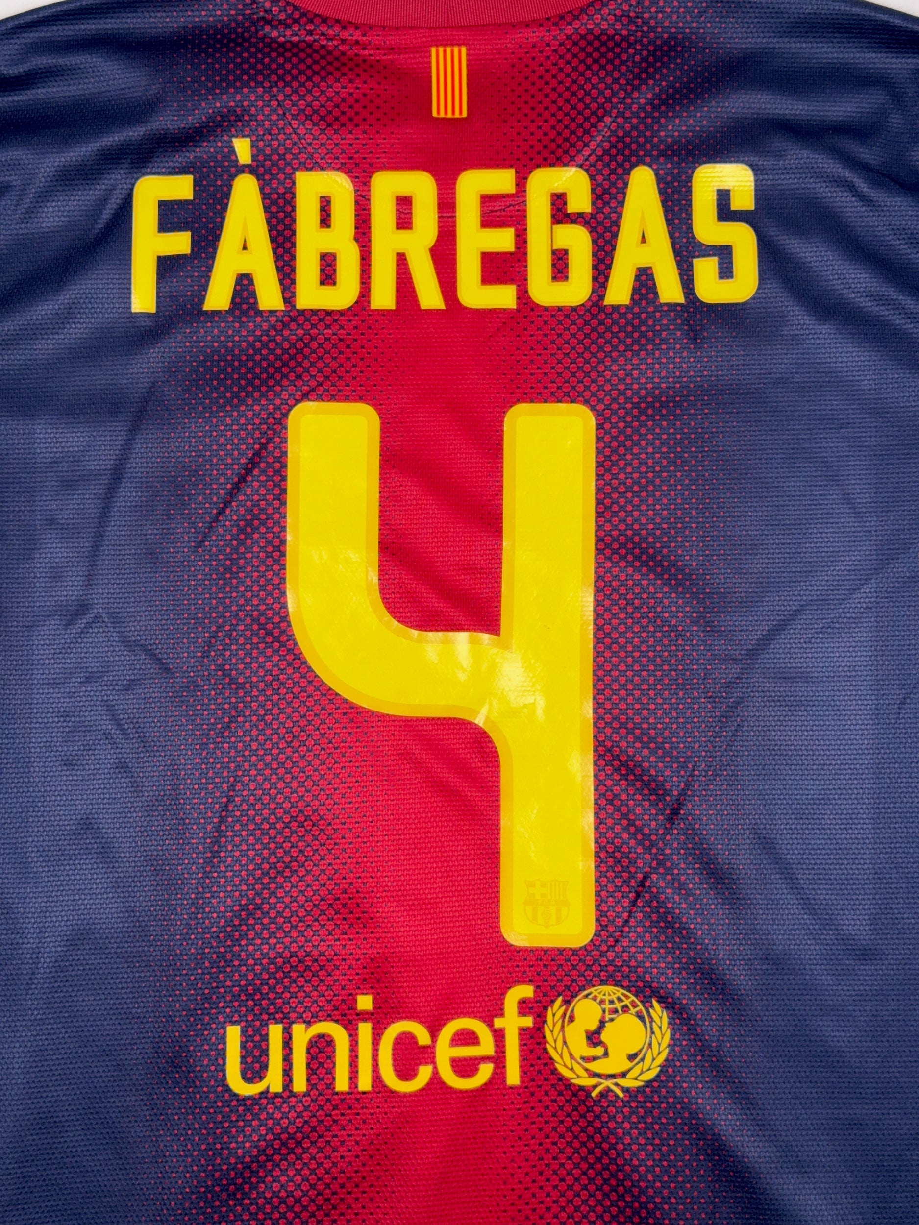 Barcelona 2012/13 Cesc Fabregas #4 Home Shirt - XL