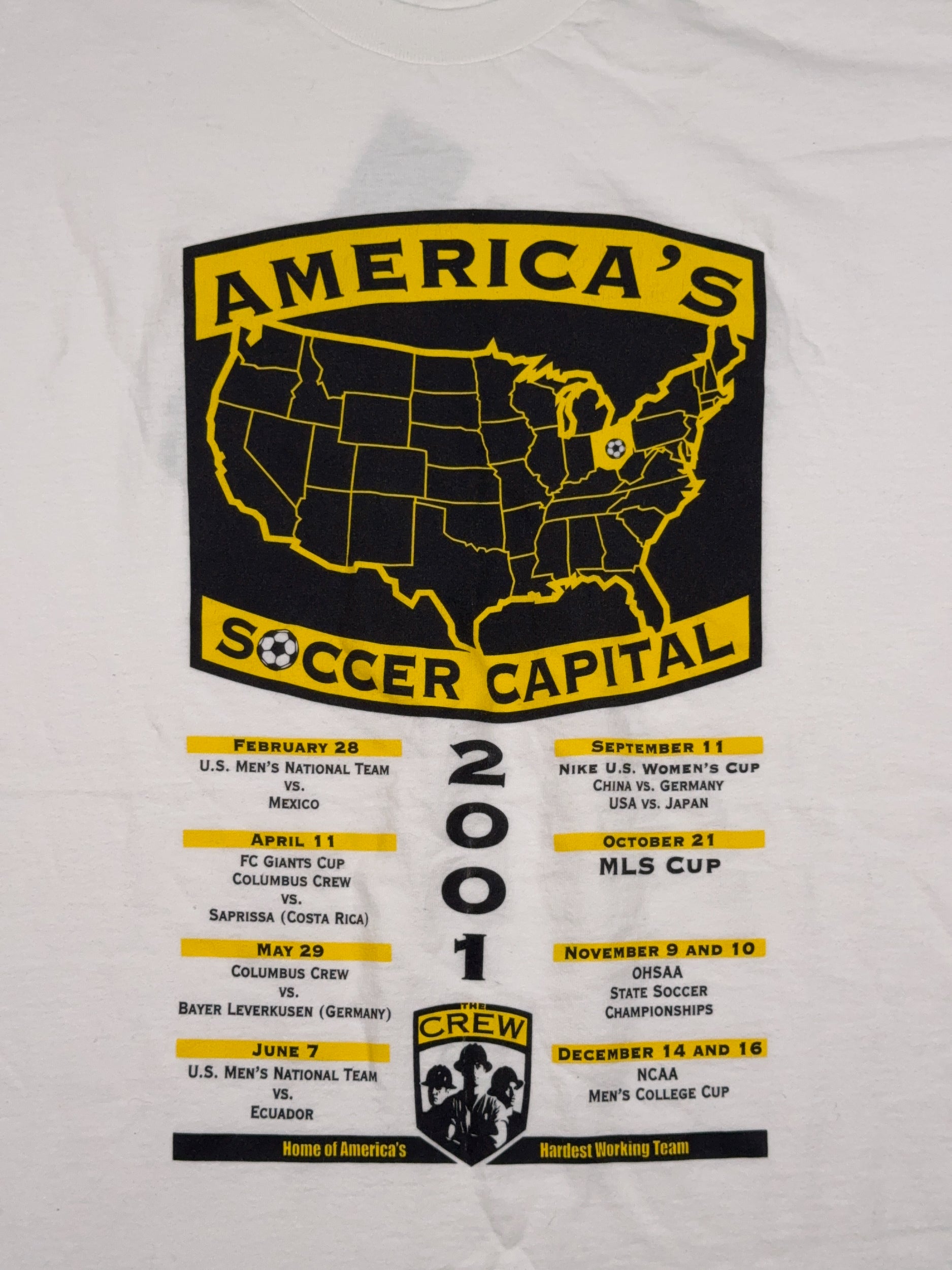 Columbus Crew 2001/02 Soccer Capital Vintage Tee - XL