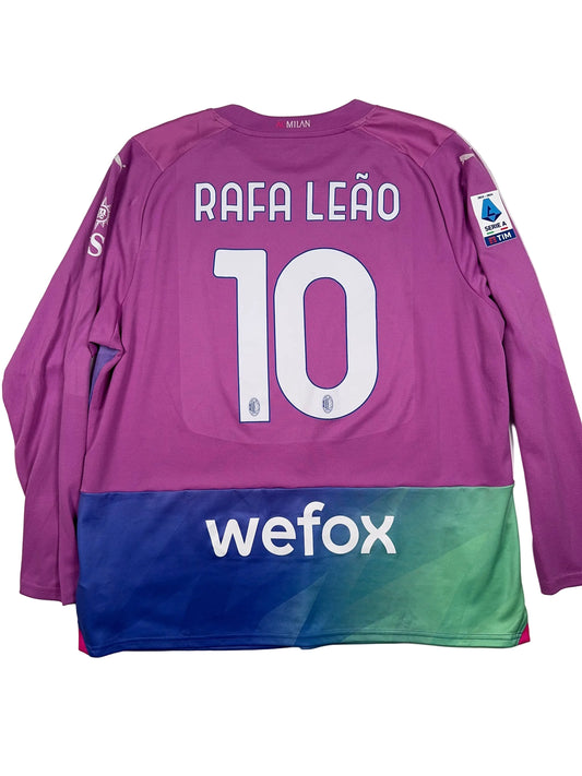 AC Milan 2023/24 Rafael Leao #10 Longsleeve Third Shirt - XXL