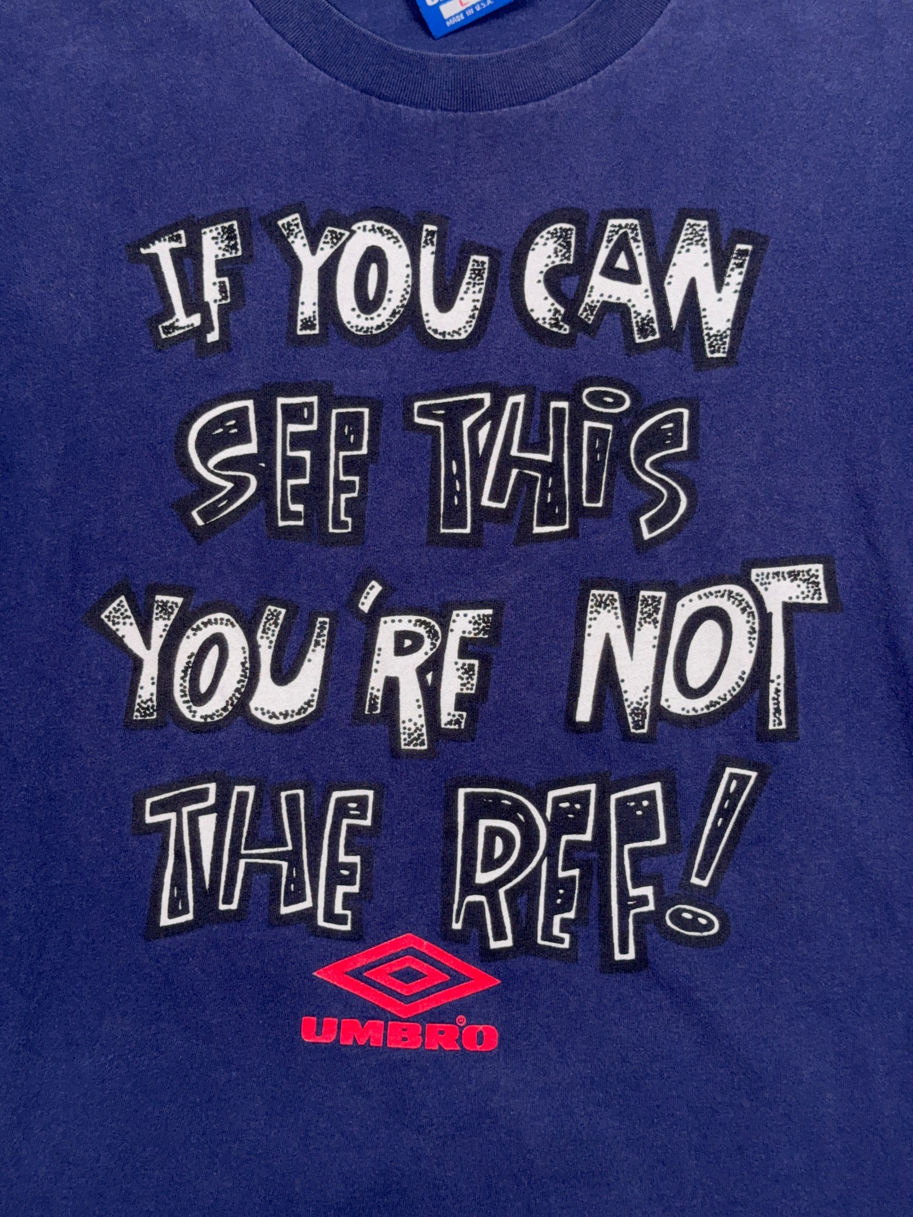Vintage Umbro 90s Blind Ref Tee - L