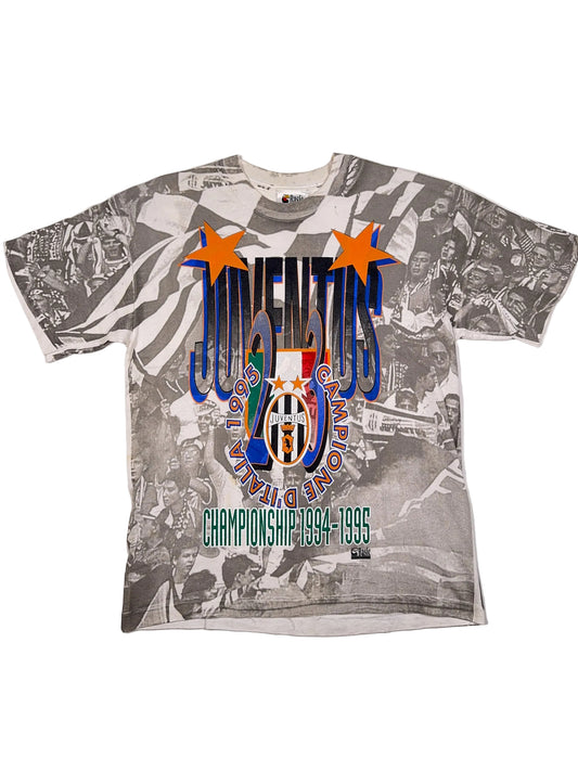 Juventus 1995 Italian Champions AOP Tee Single Stitch - L