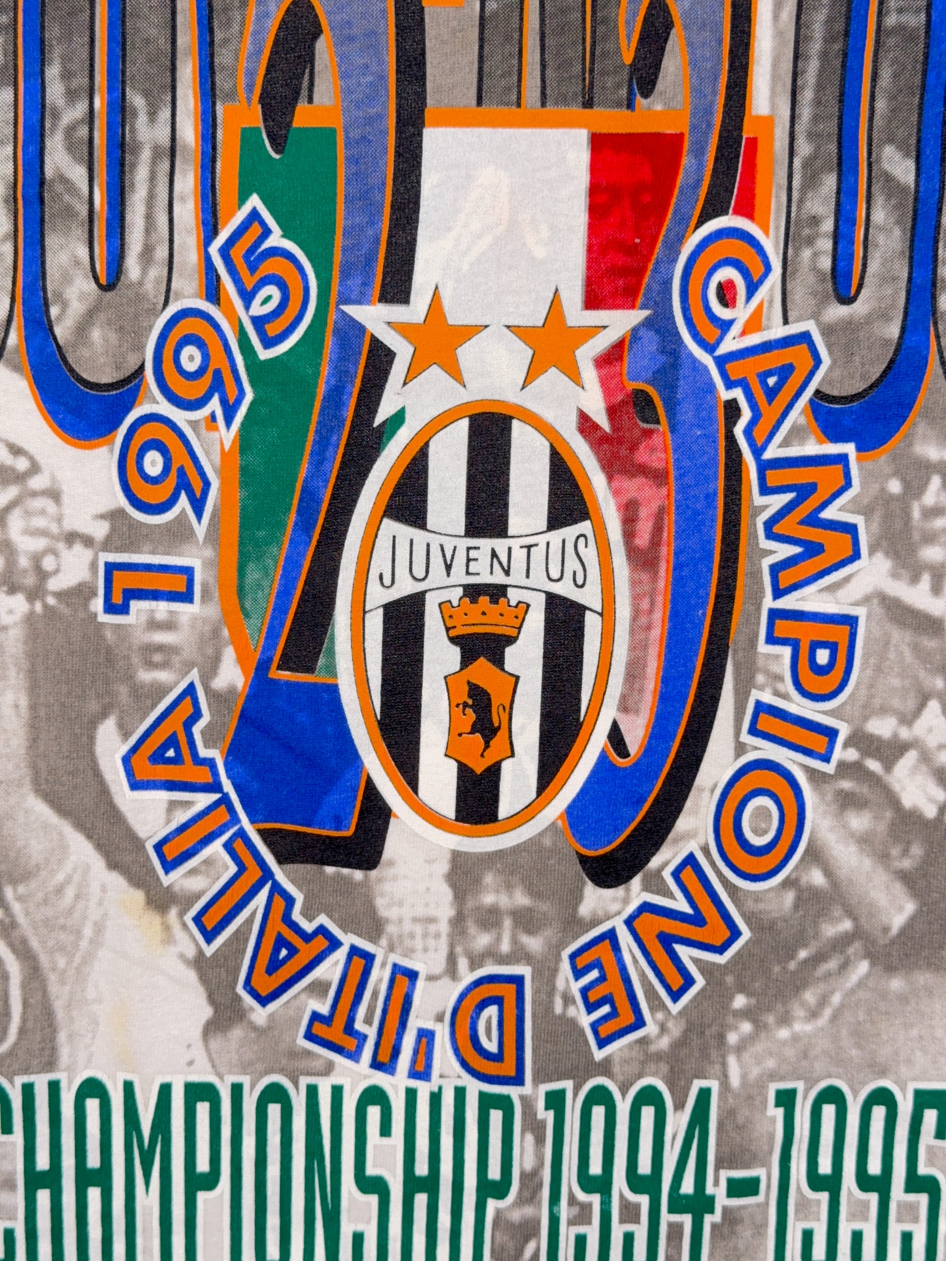Juventus 1995 Italian Champions AOP Tee Single Stitch - L