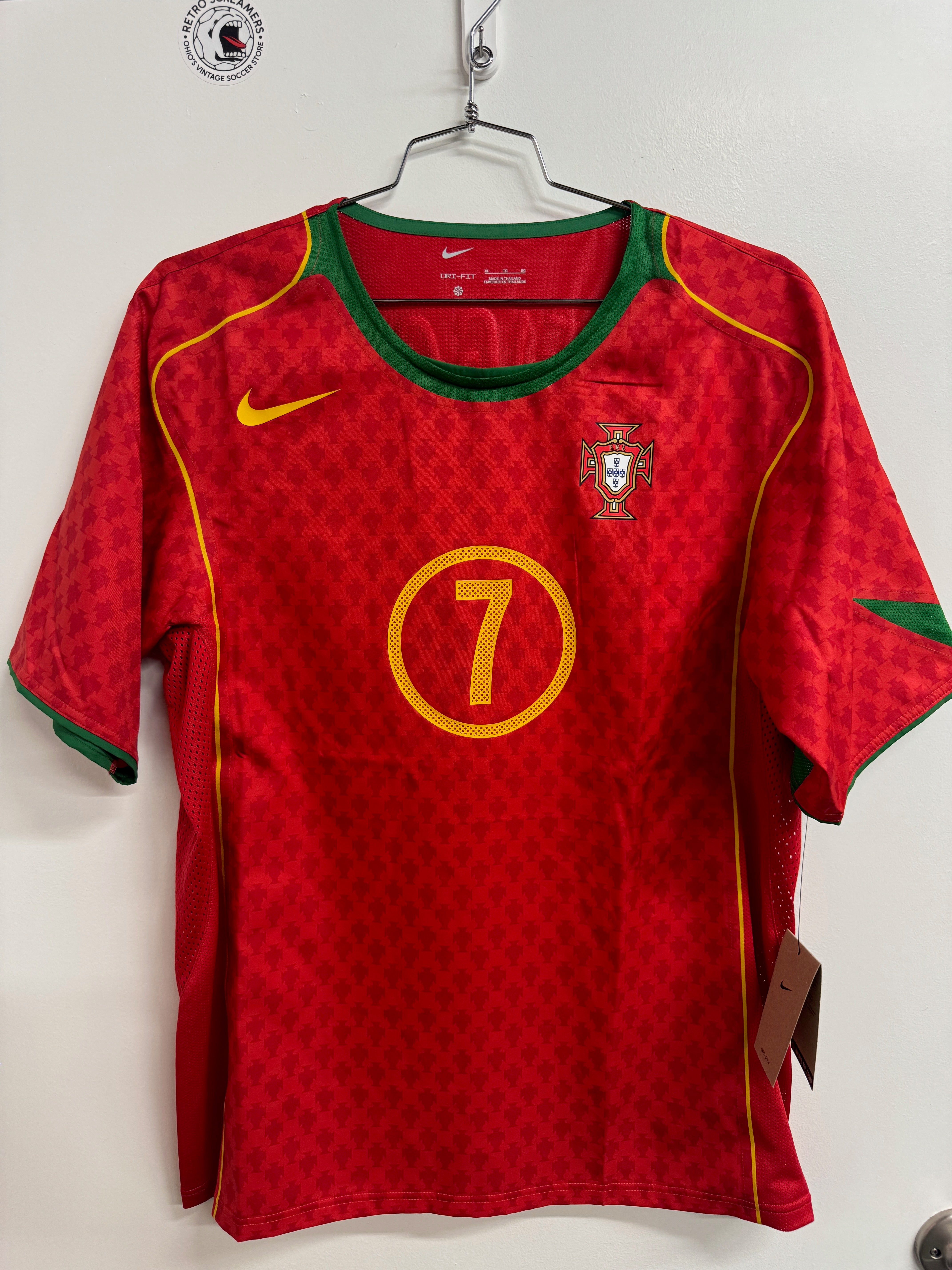 Portugal 2004 Figo #7 Home Reissue - XL