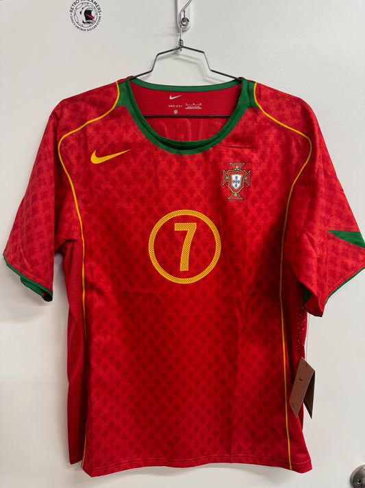 Portugal 2004 Figo #7 Home Reissue - XL
