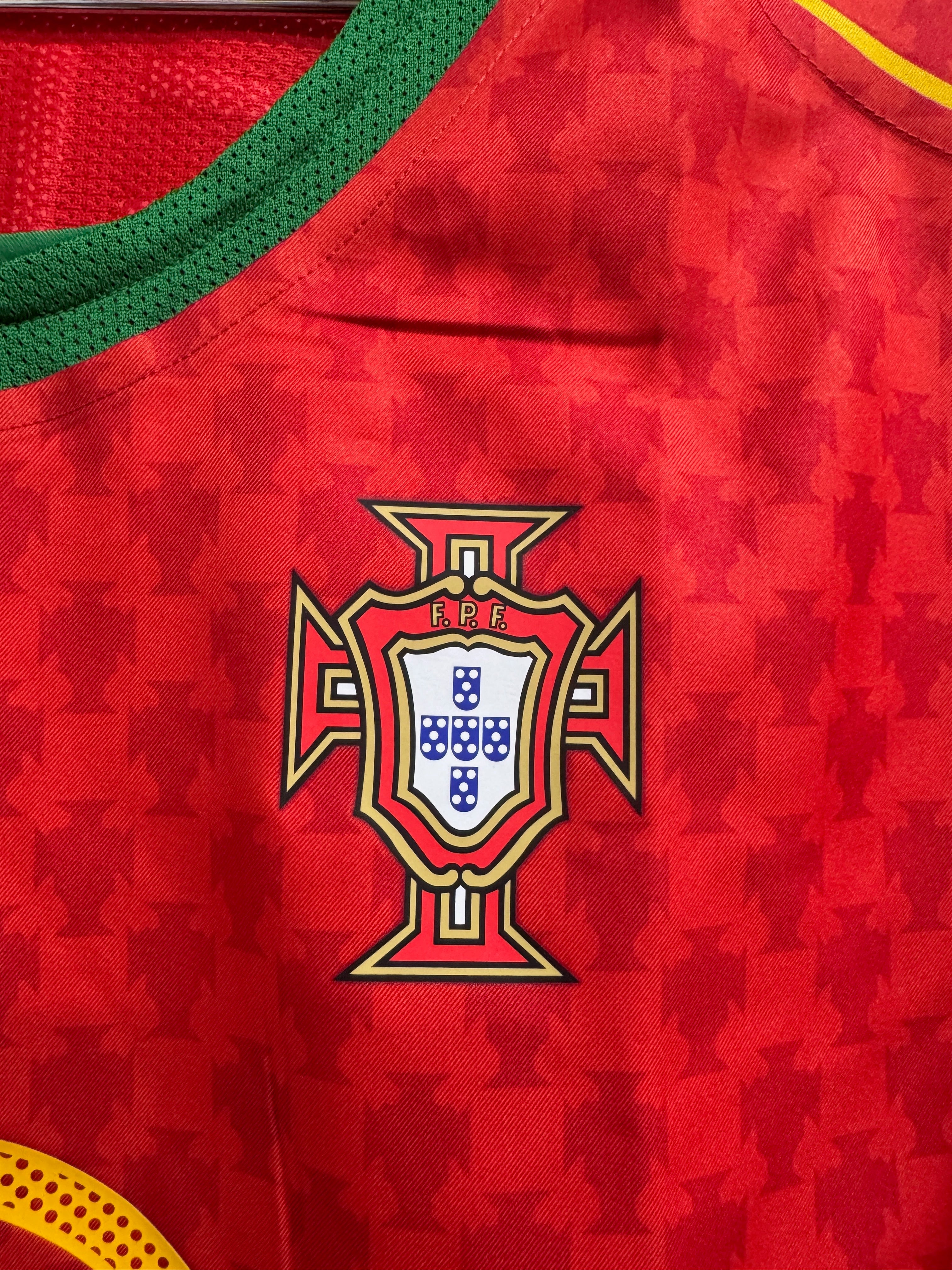 Portugal 2004 Figo #7 Home Reissue - XL