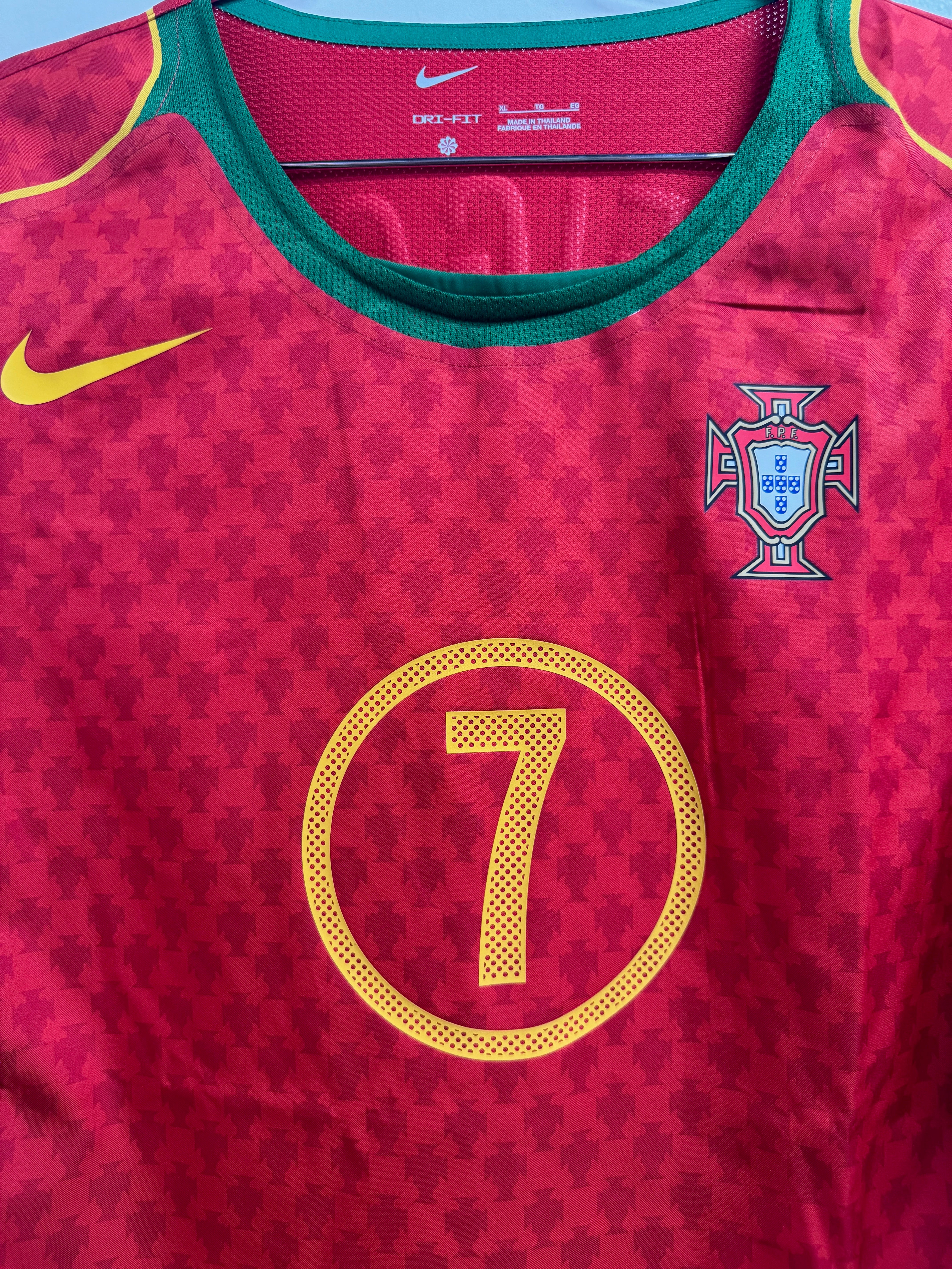 Portugal 2004 Figo #7 Home Reissue - XL