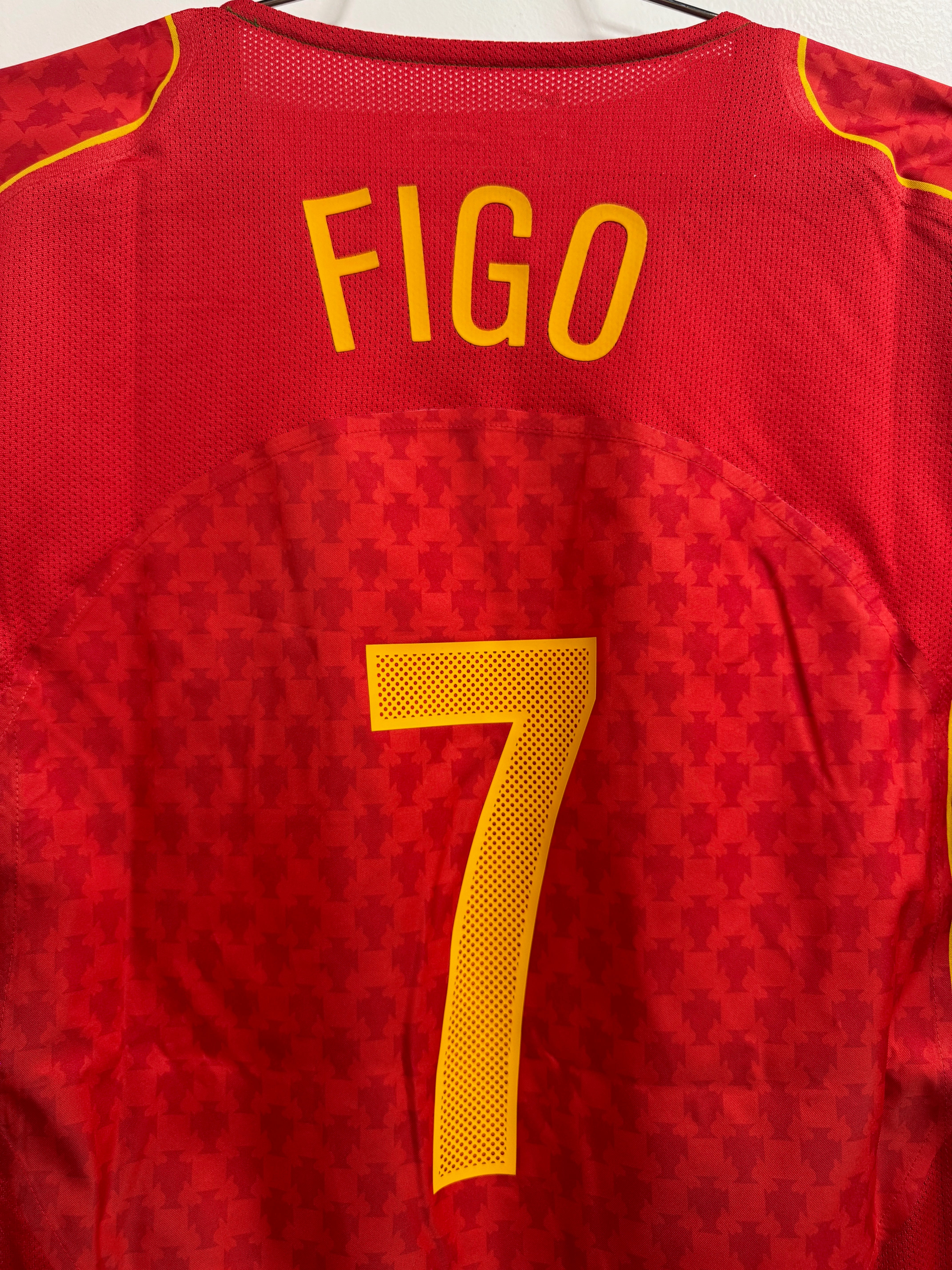Portugal 2004 Figo #7 Home Reissue - XL