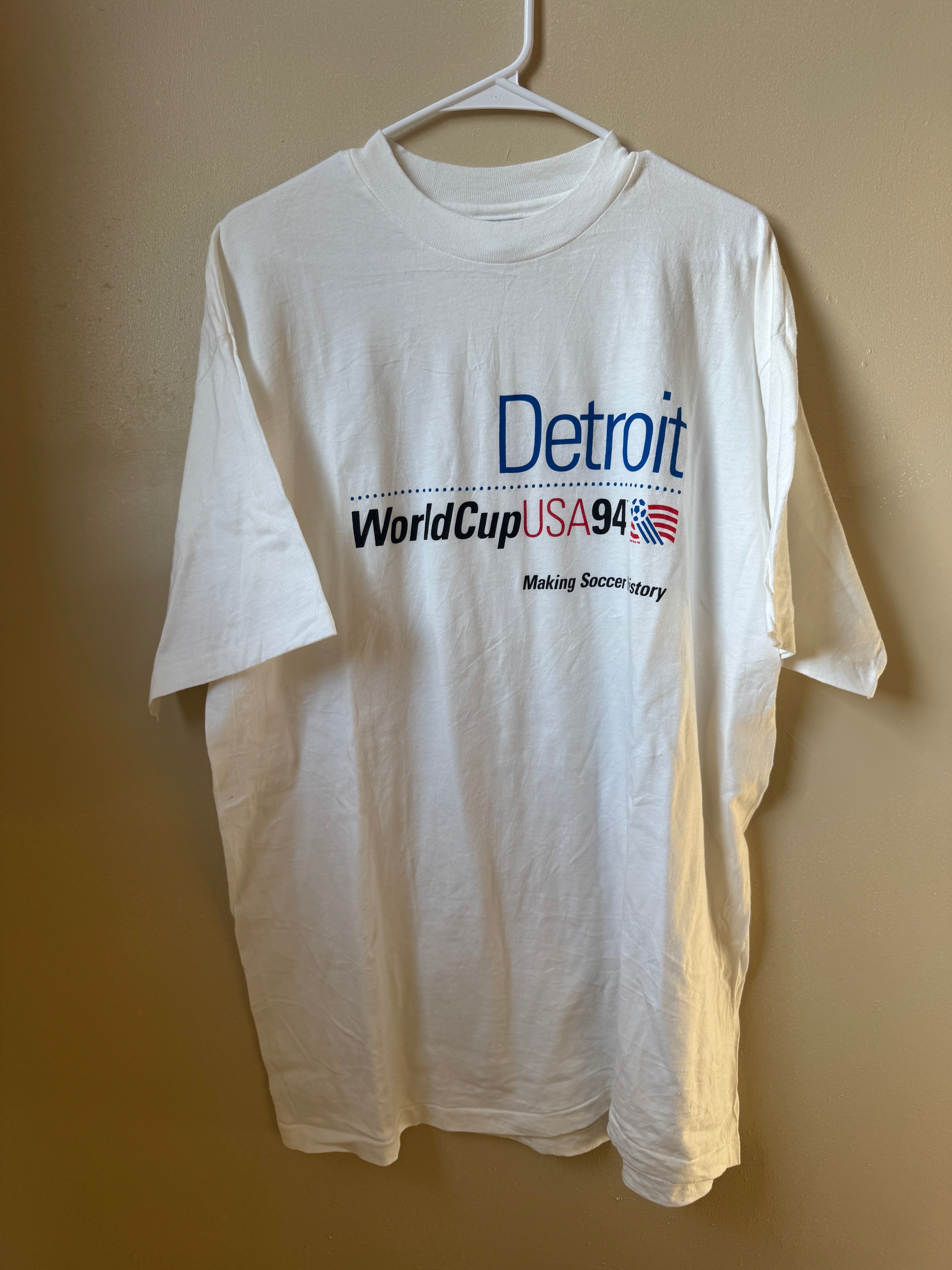 Vintage Detroit 1994 USA World Cup Tee Single Stitch | Retro Screamers