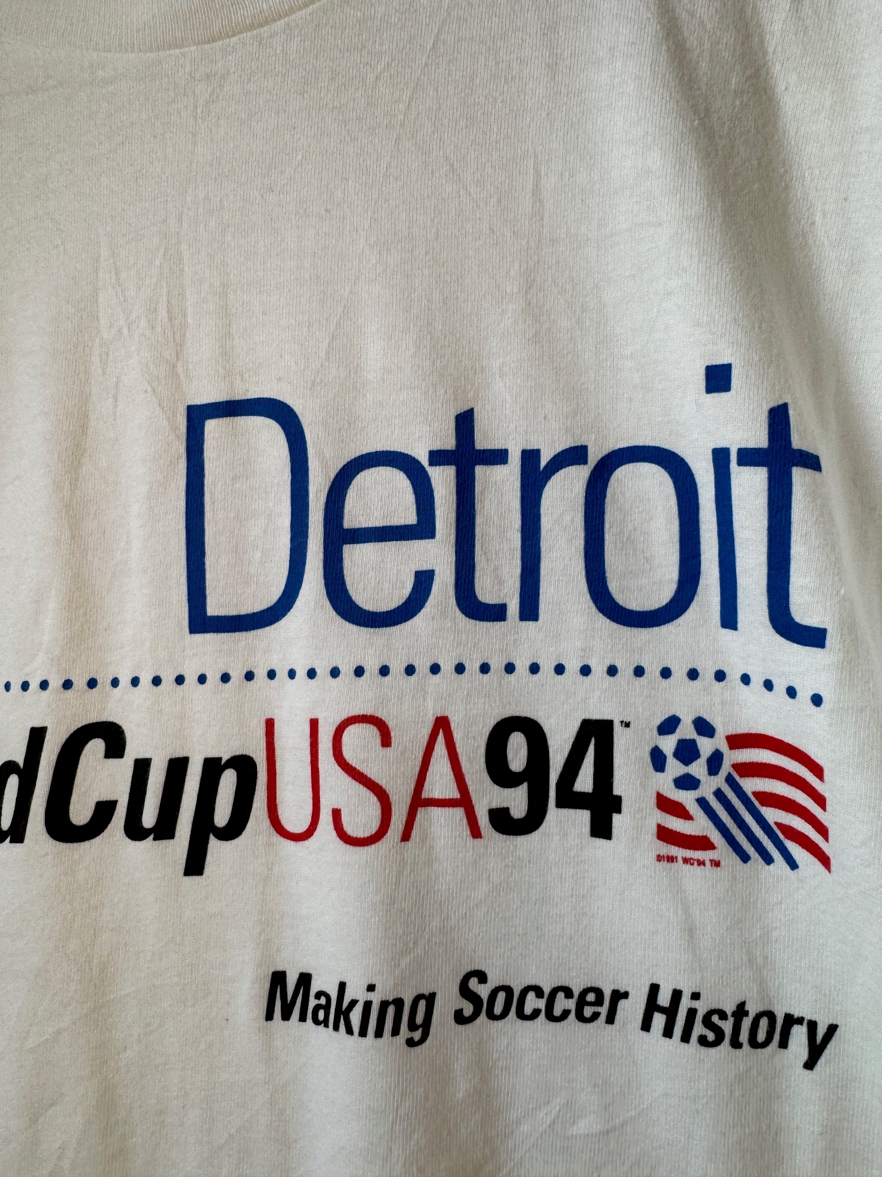 Vintage Detroit 1994 USA World Cup Tee Single Stitch | Retro Screamers