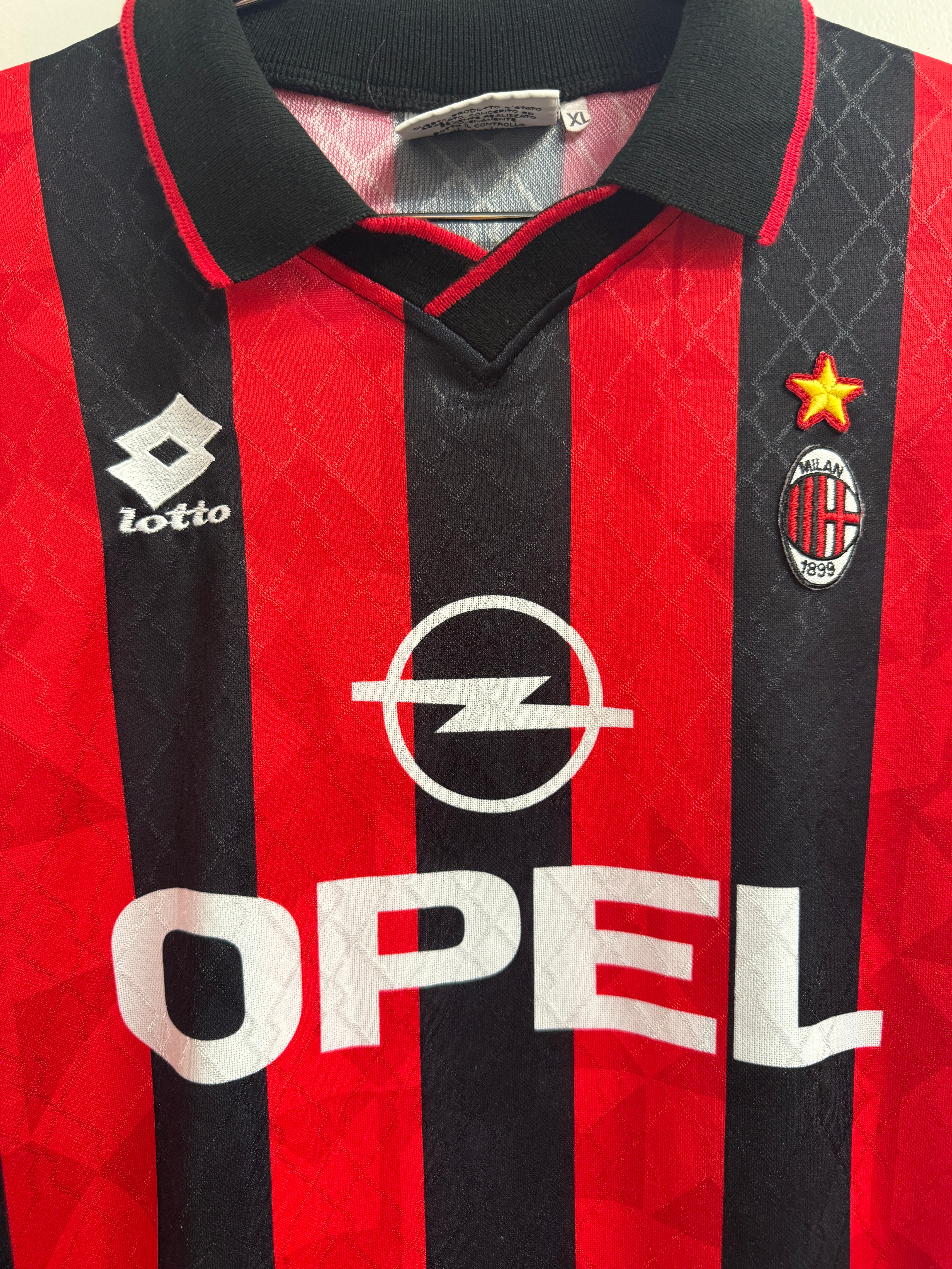 AC Milan 1995 Home Longsleeve Shirt - XL