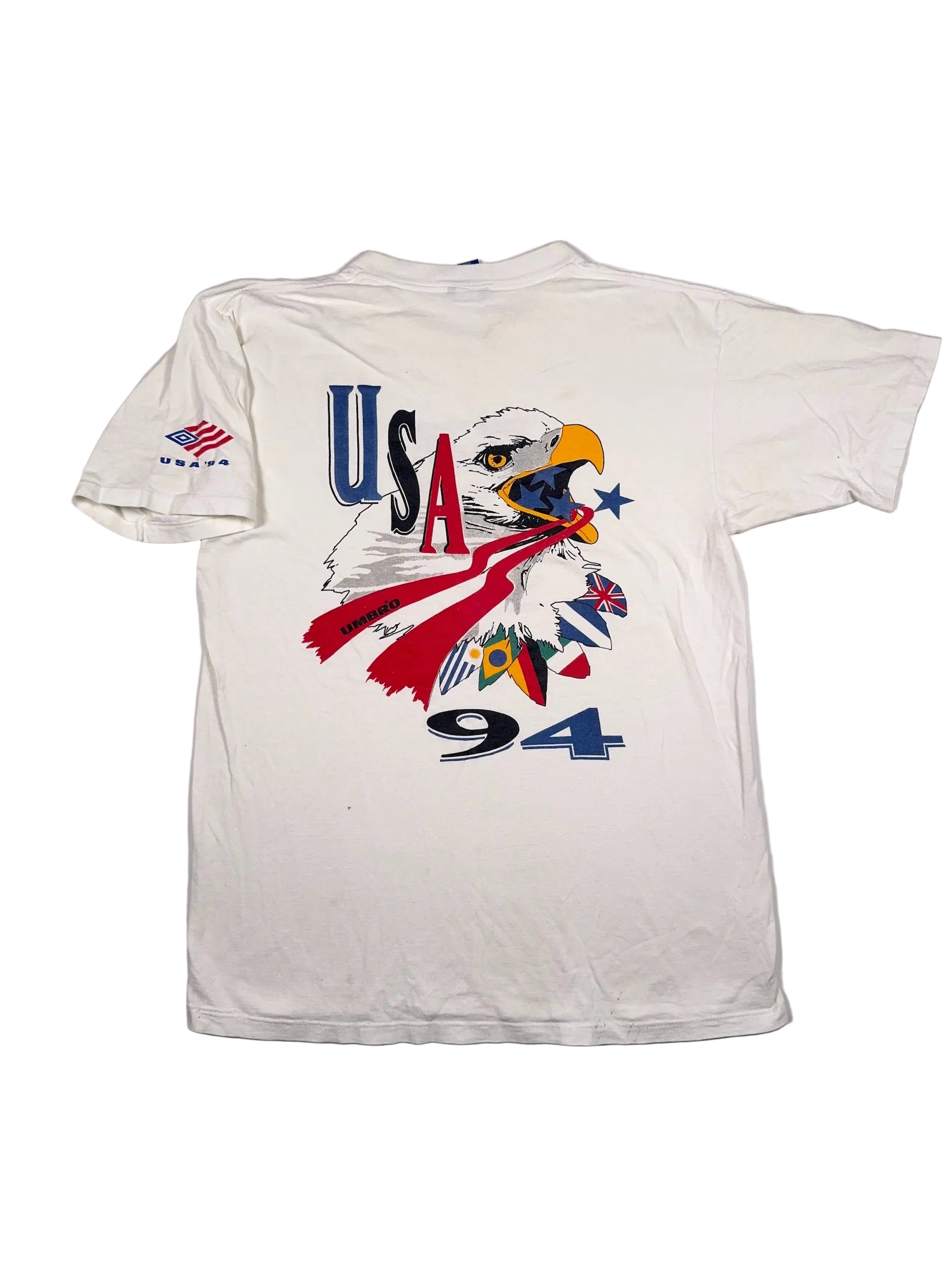 USA 94 World Cup Soccer Eagle Umbro Vintage Single Stitch Tee - L