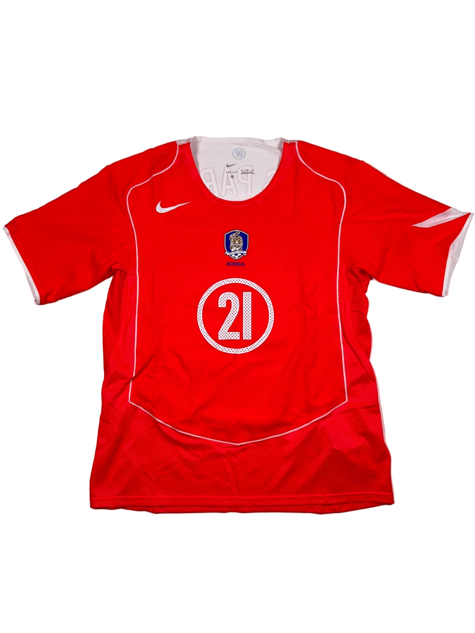 South Korea 2004/05 Park Ji Sung #21 T90 Reissue Home Shirt - XL