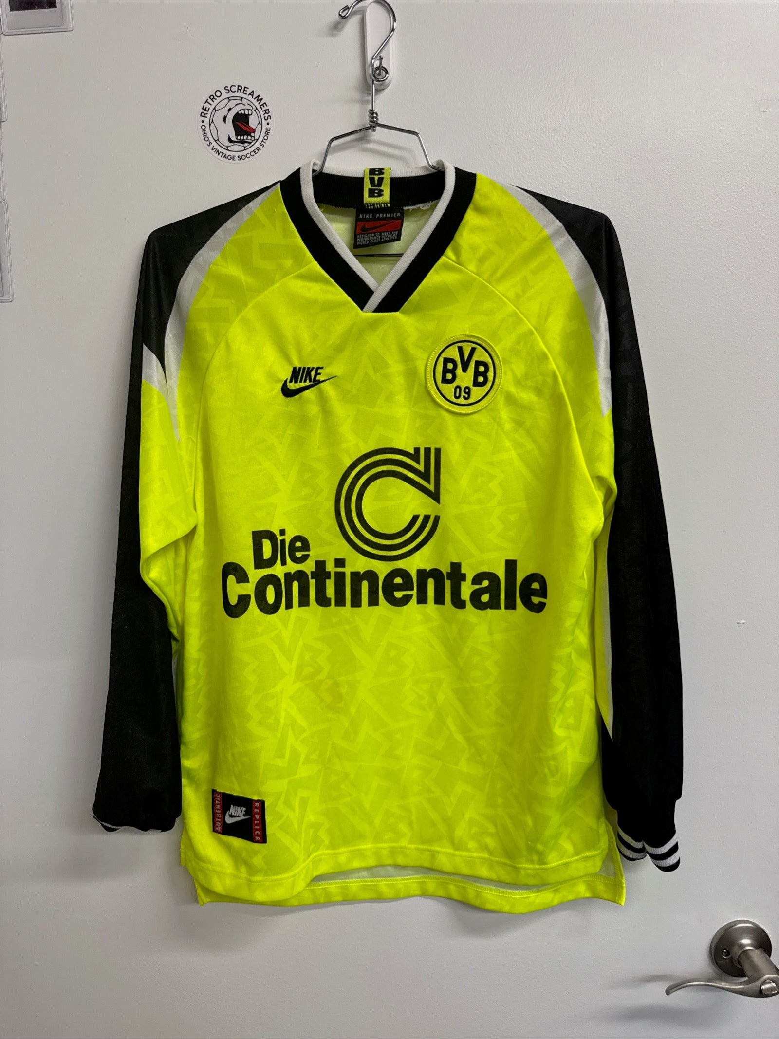 Borussia Dortmund 1995 Home Longsleeve Shirt - M