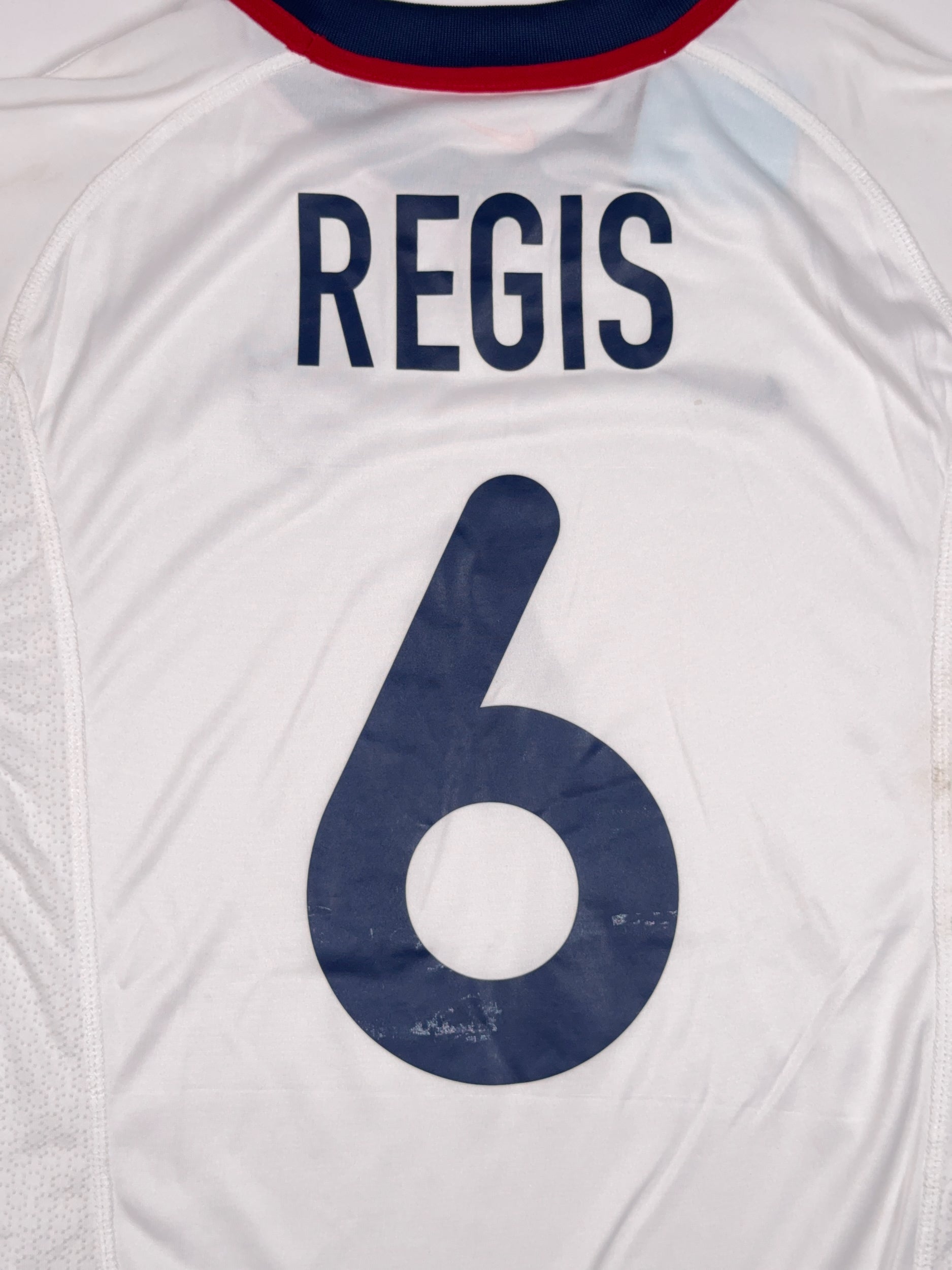 USA 2000/02 David Regis #6 Match Prepared (Possibly Match Worn) Home Shirt - L